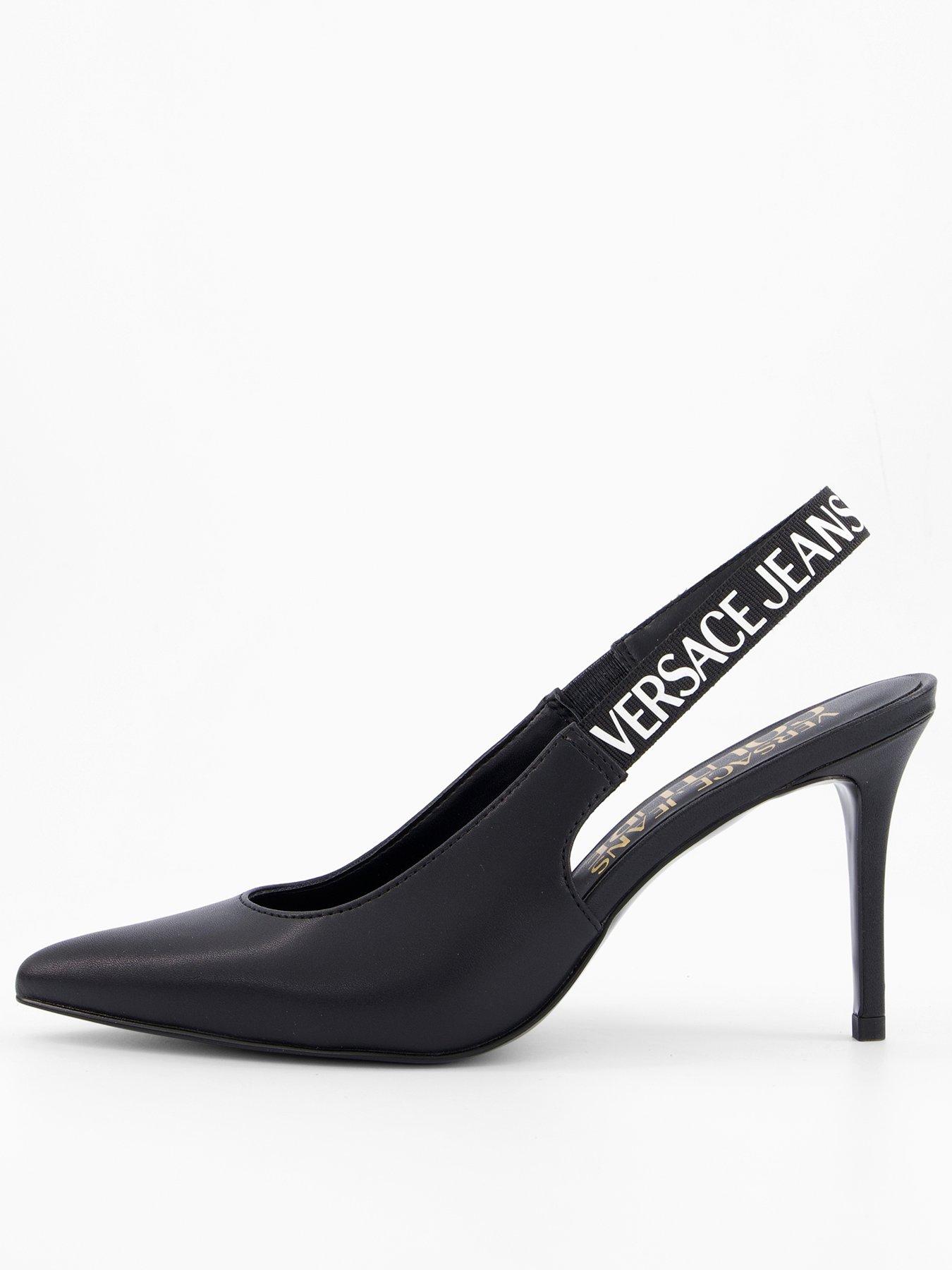 Image 1 of 7 of Versace Jeans Couture Scarlett Sling Back Pumps - Black