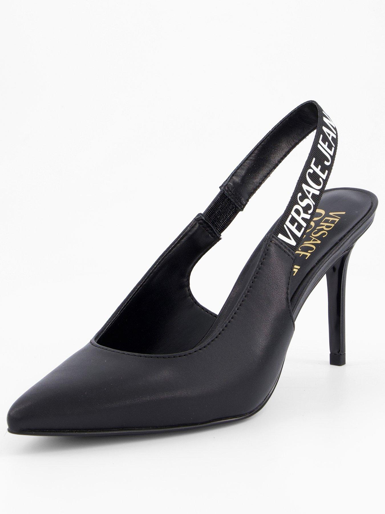 Image 2 of 7 of Versace Jeans Couture Scarlett Sling Back Pumps - Black