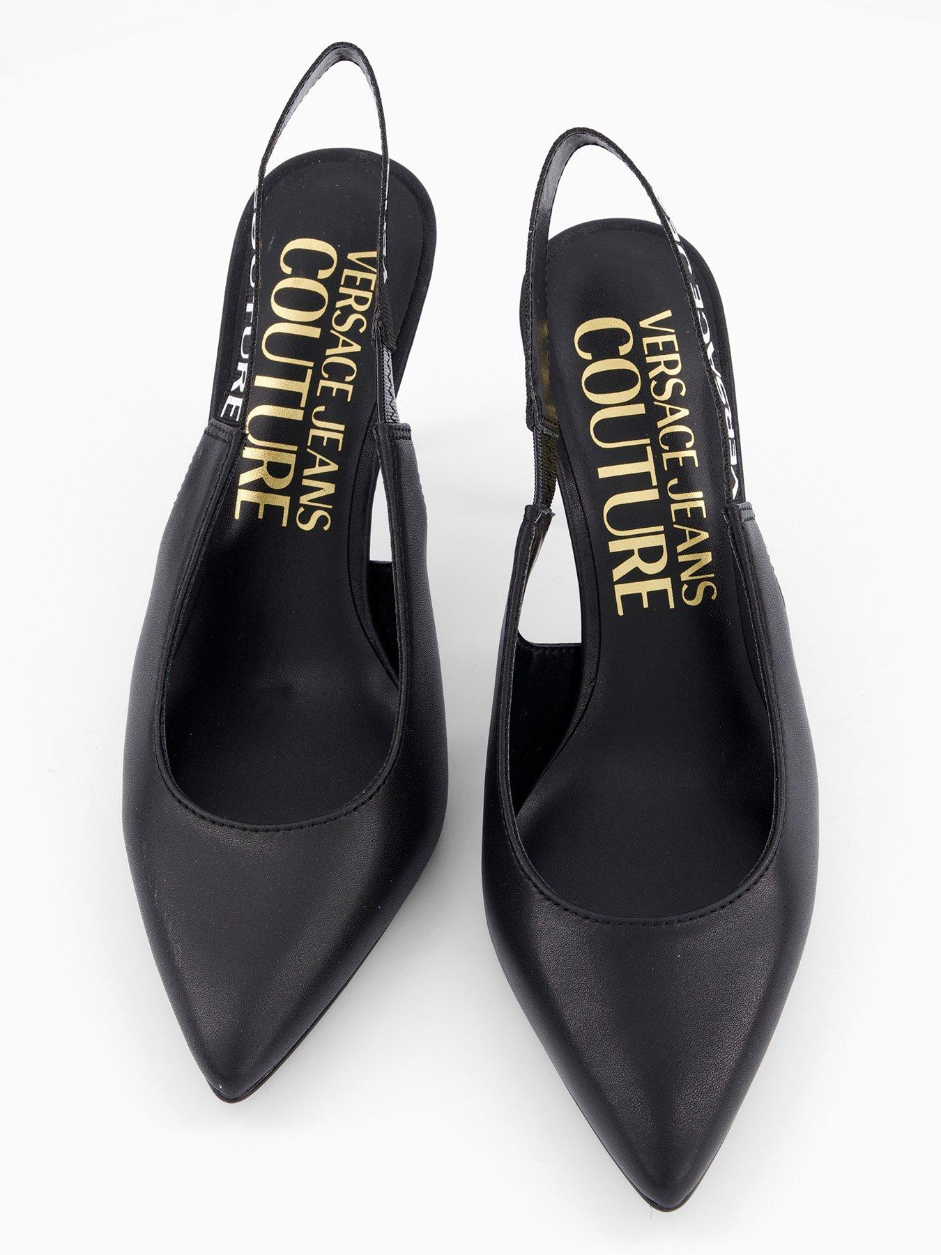 Image 3 of 7 of Versace Jeans Couture Scarlett Sling Back Pumps - Black