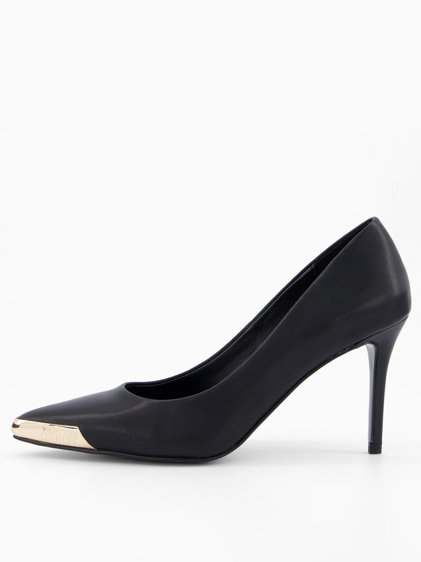  image of versace-jeans-couture-scarlett-pointed-toe-pumps-black