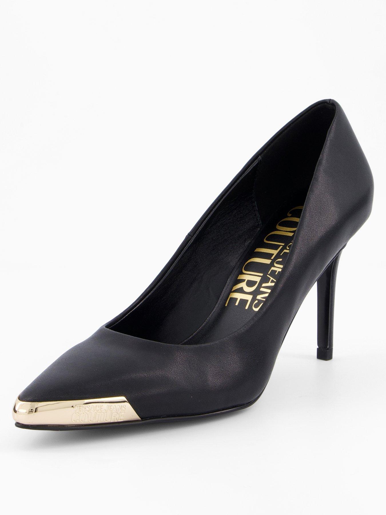  image of versace-jeans-couture-scarlett-pointed-toe-pumps-black