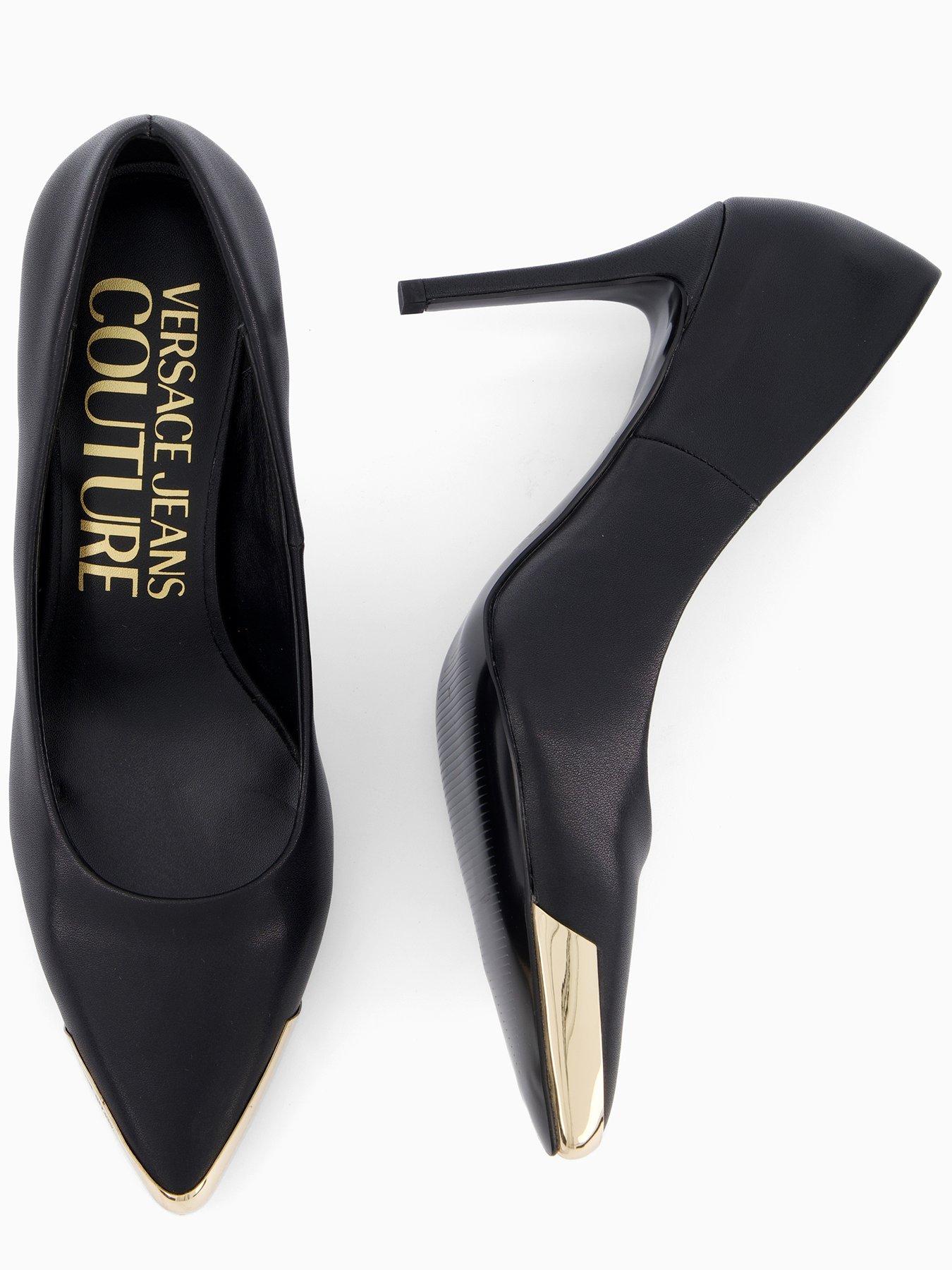  image of versace-jeans-couture-scarlett-pointed-toe-pumps-black