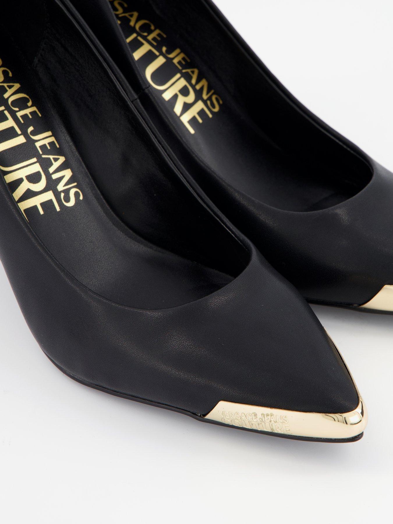  image of versace-jeans-couture-scarlett-pointed-toe-pumps-black