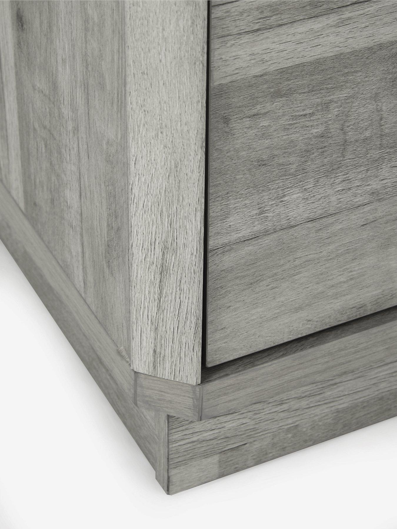  image of very-home-harlem-3-door-2-drawer-wardrobe-greynbspoak-effect-fscreg-certified