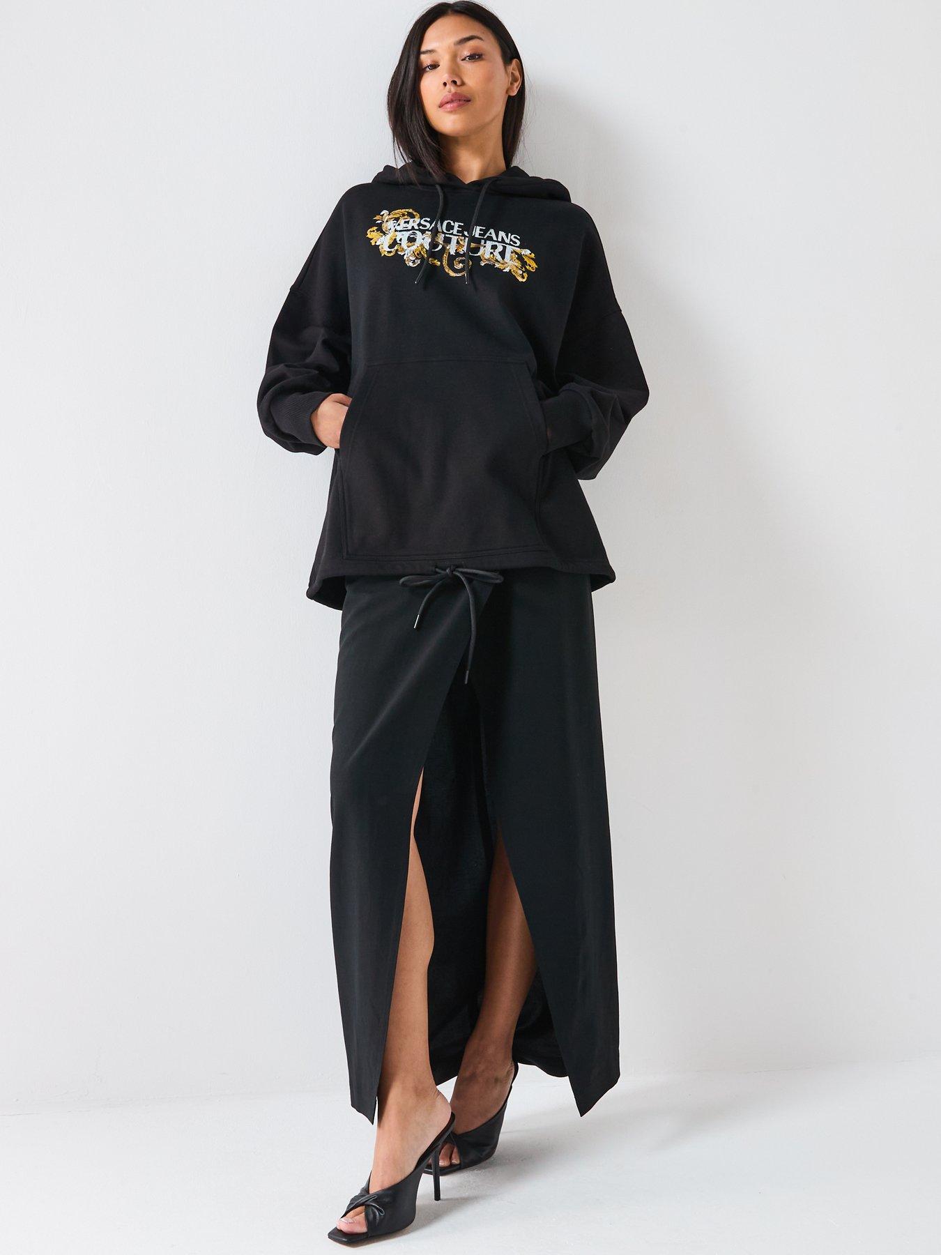  image of versace-jeans-couture-logo-hoodie-black