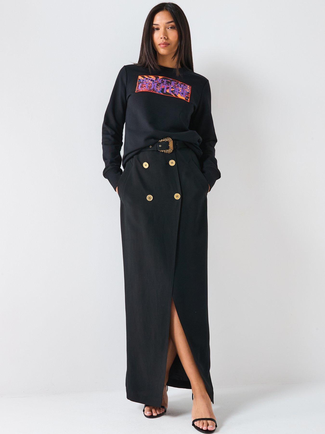  image of versace-jeans-couture-crew-neck-sweatshirt-black