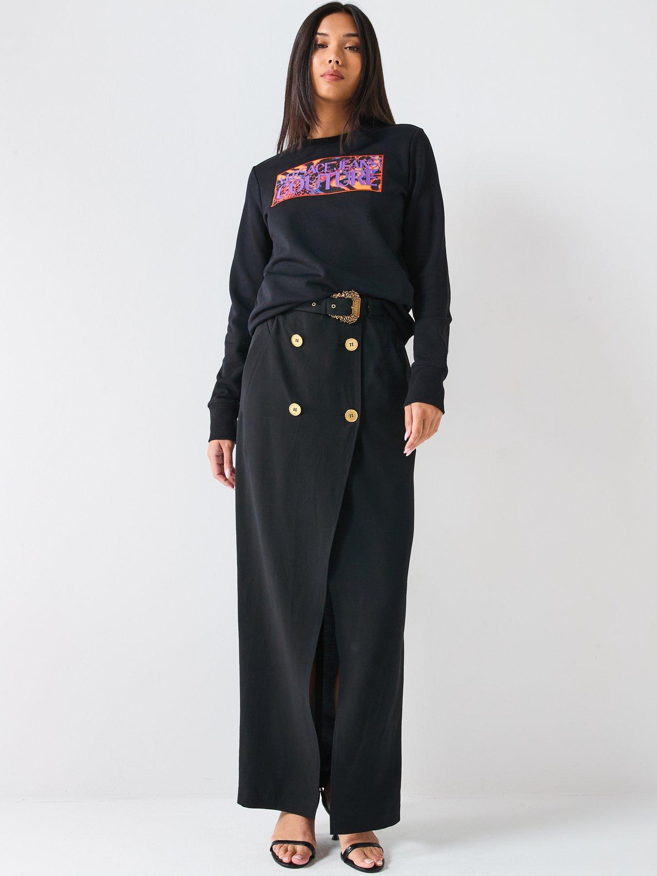  image of versace-jeans-couture-crew-neck-sweatshirt-black