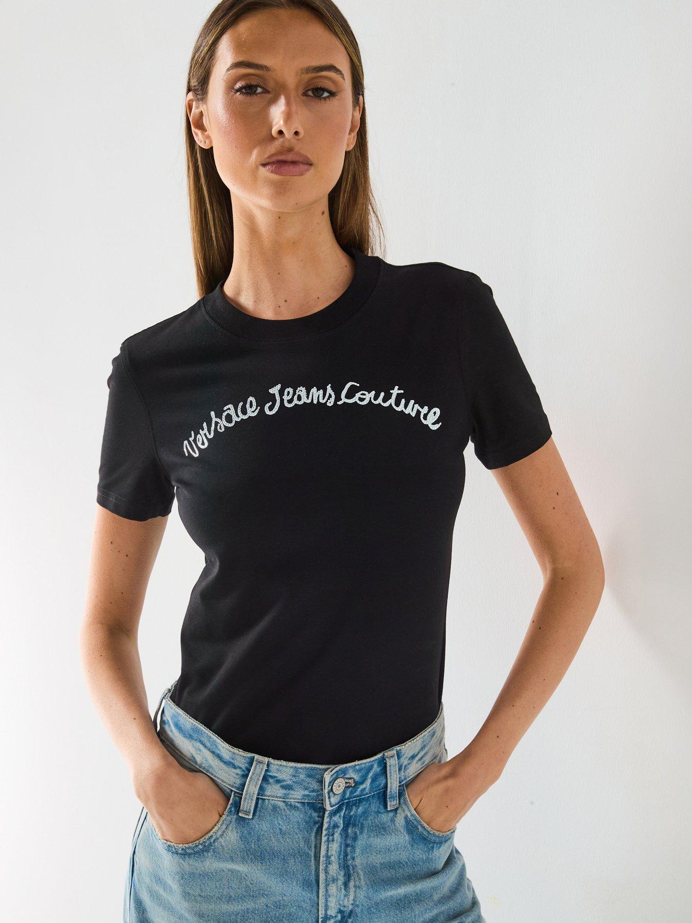 Versace Jeans Couture Script Logo T-Shirt - Black