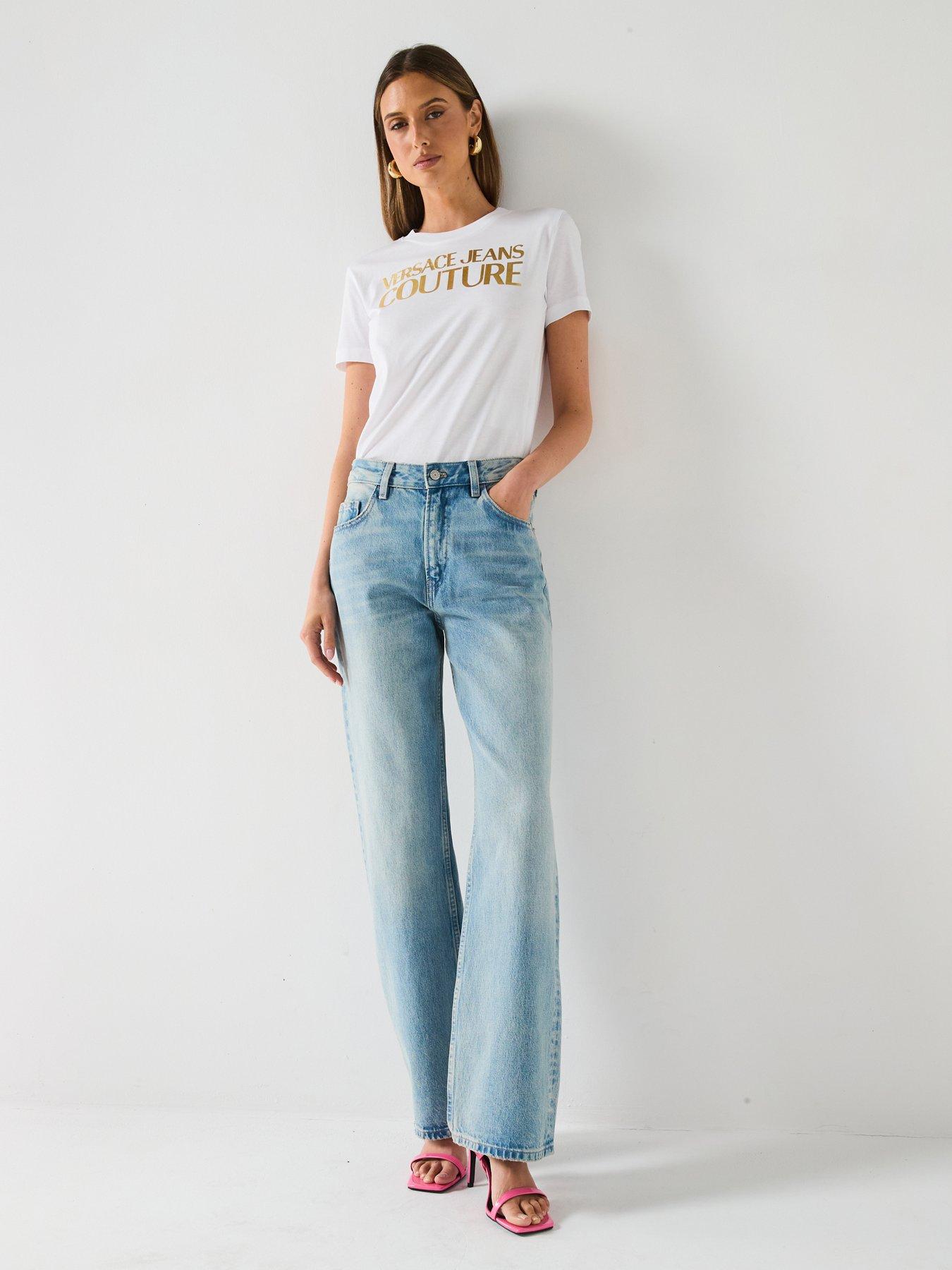 image of versace-jeans-couture-large-logo-t-shirt-white