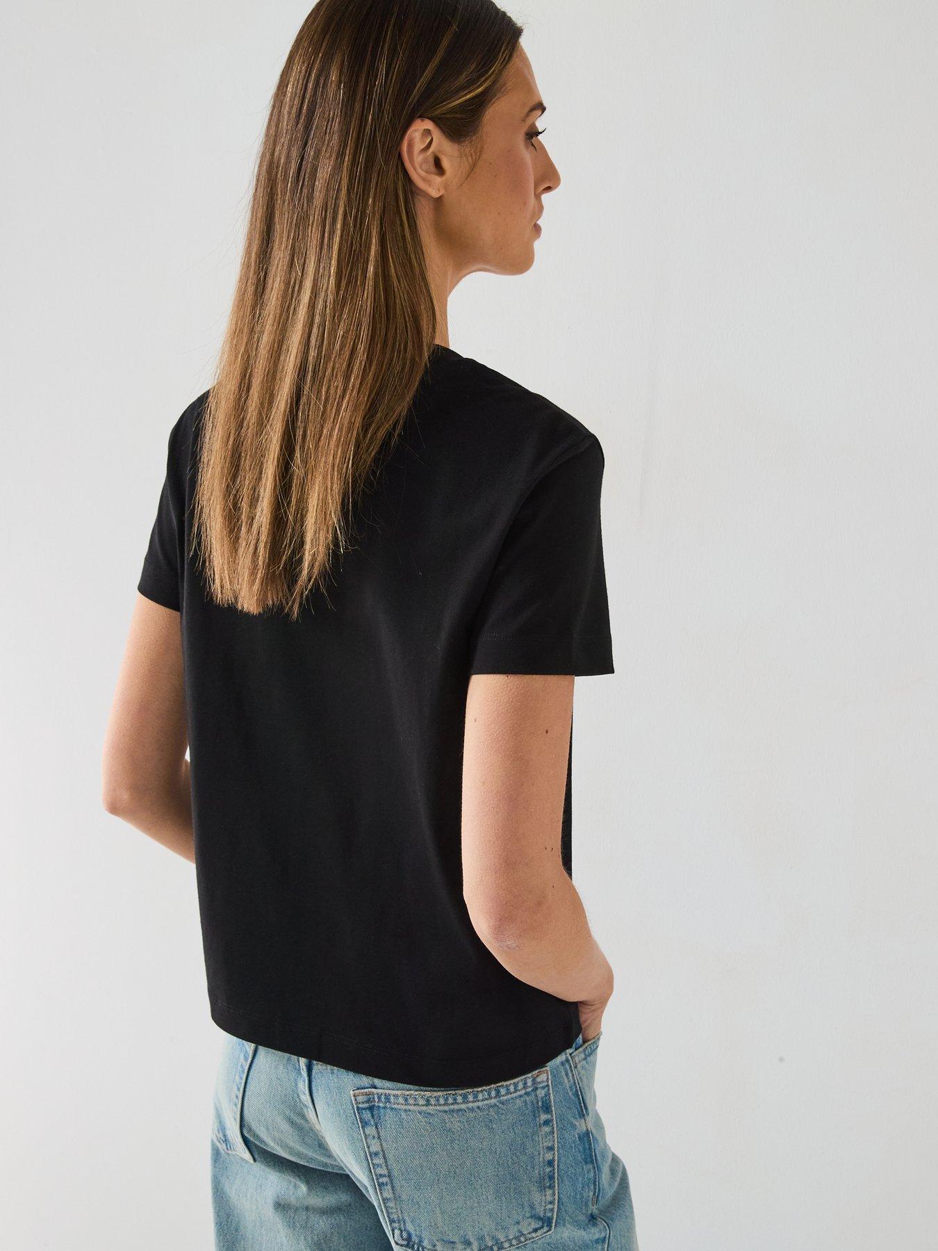  image of versace-jeans-couture-tiger-logo-t-shirt-black