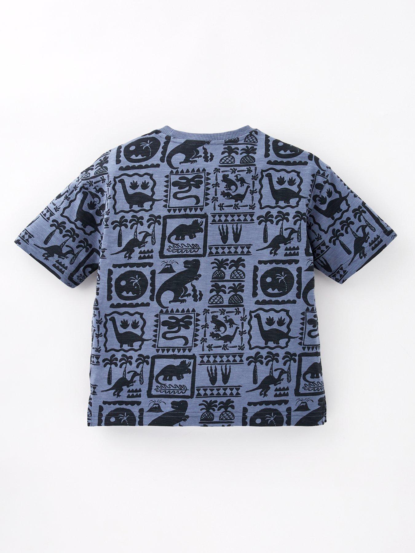 back image of mini-v-by-very-boys-dinosaur-printed-t-shirt-mono