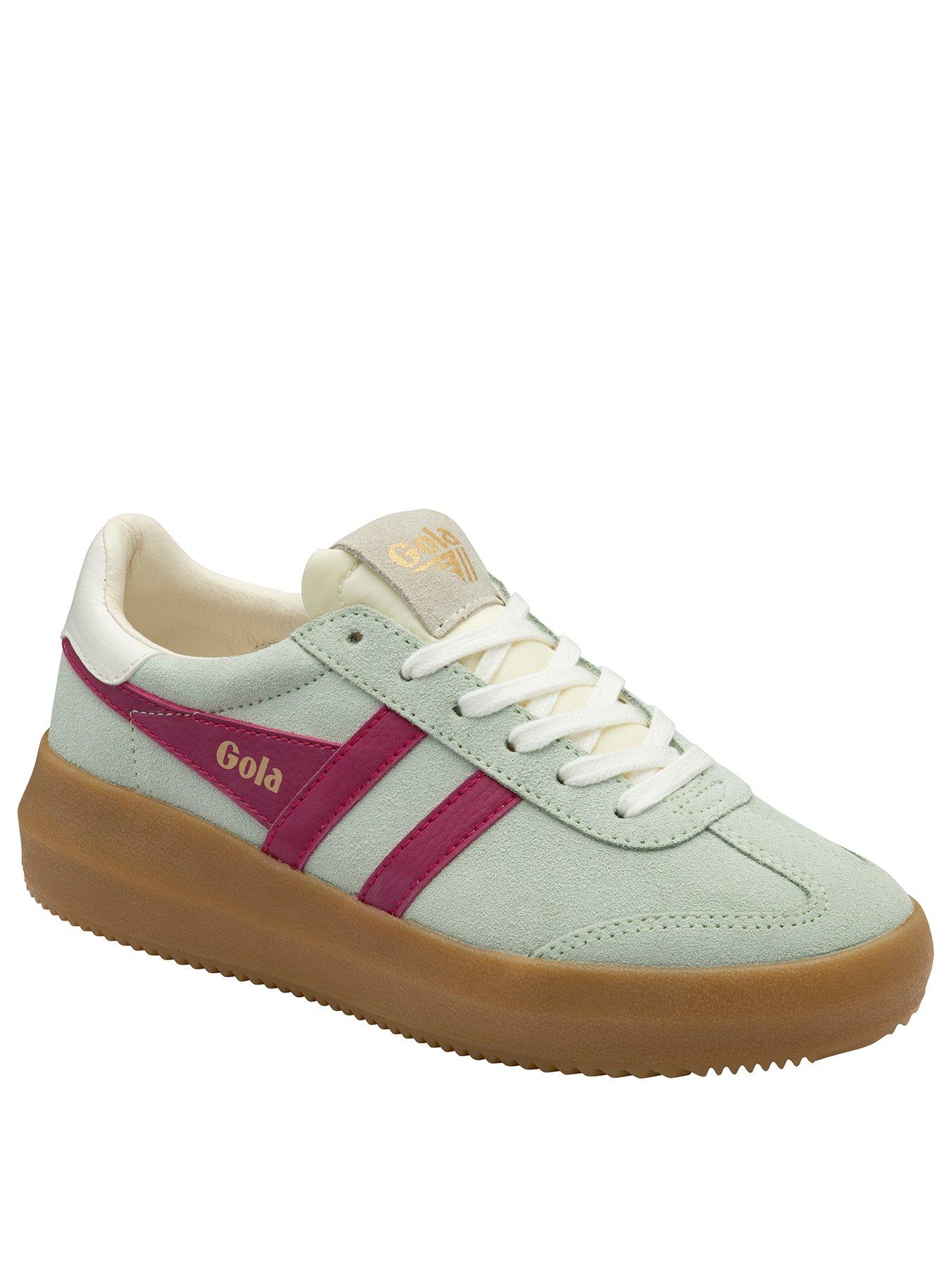  image of gola-womens-athena-trainers-greenpurple