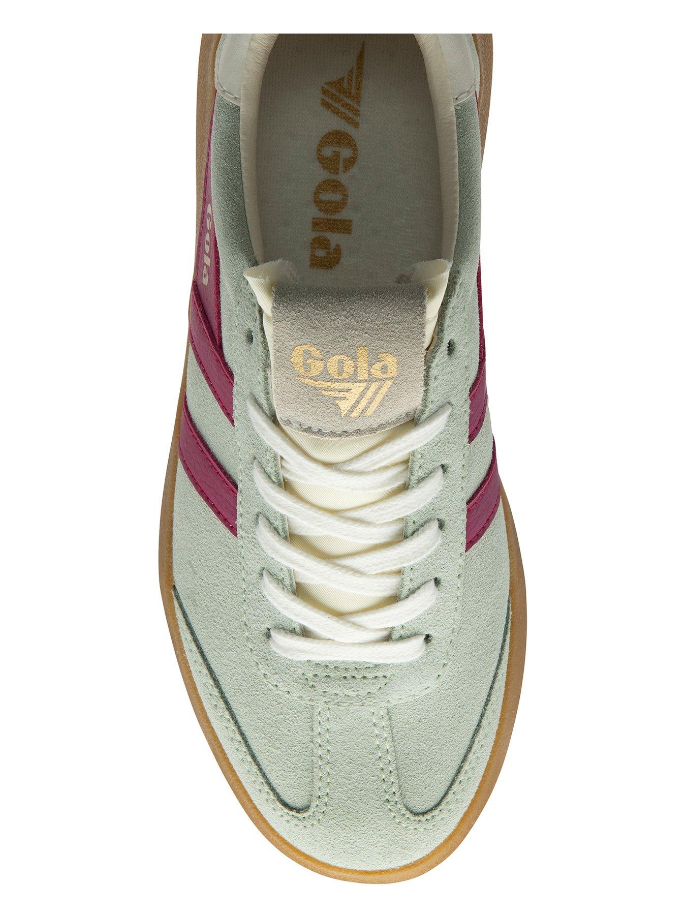  image of gola-womens-athena-trainers-greenpurple