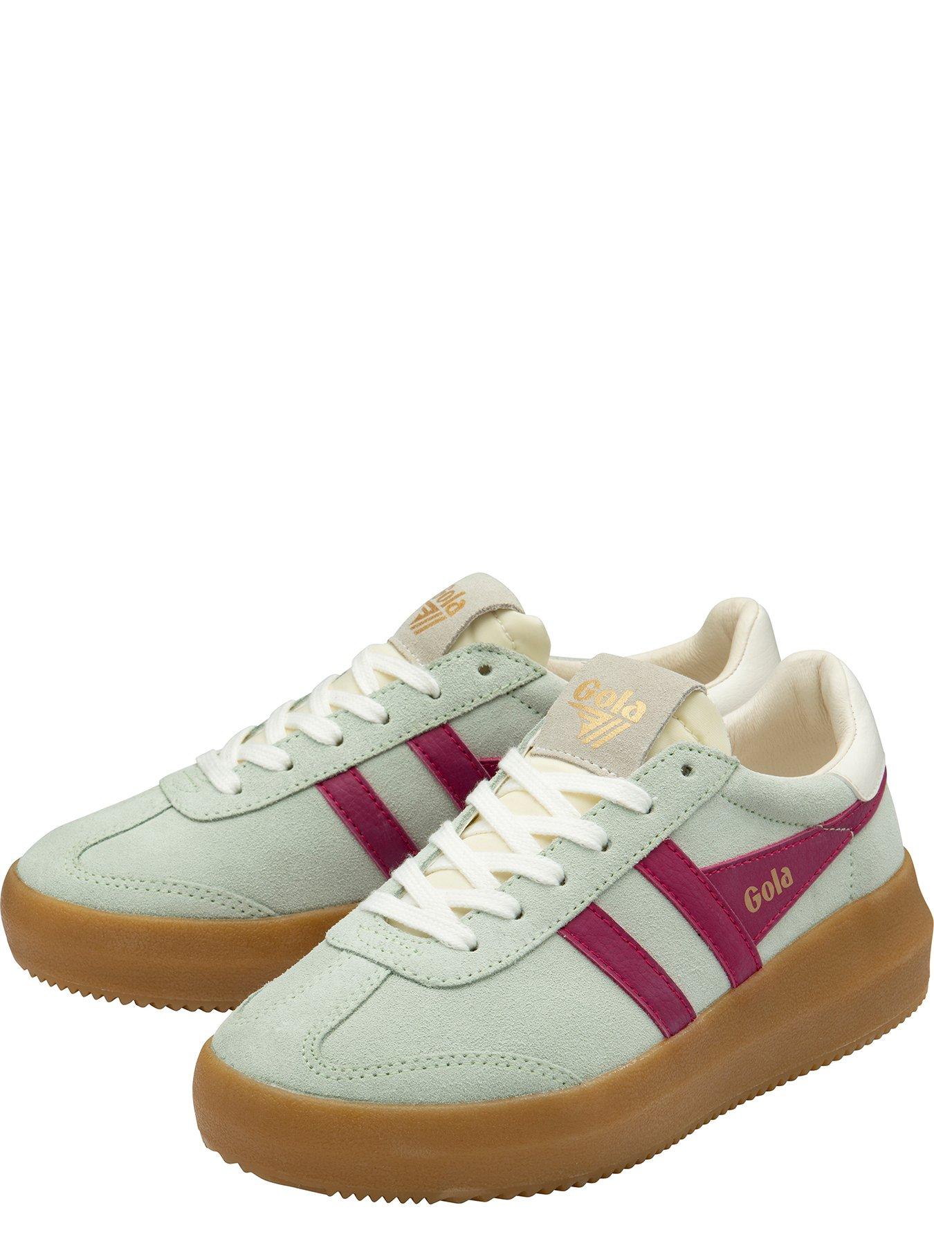  image of gola-womens-athena-trainers-greenpurple