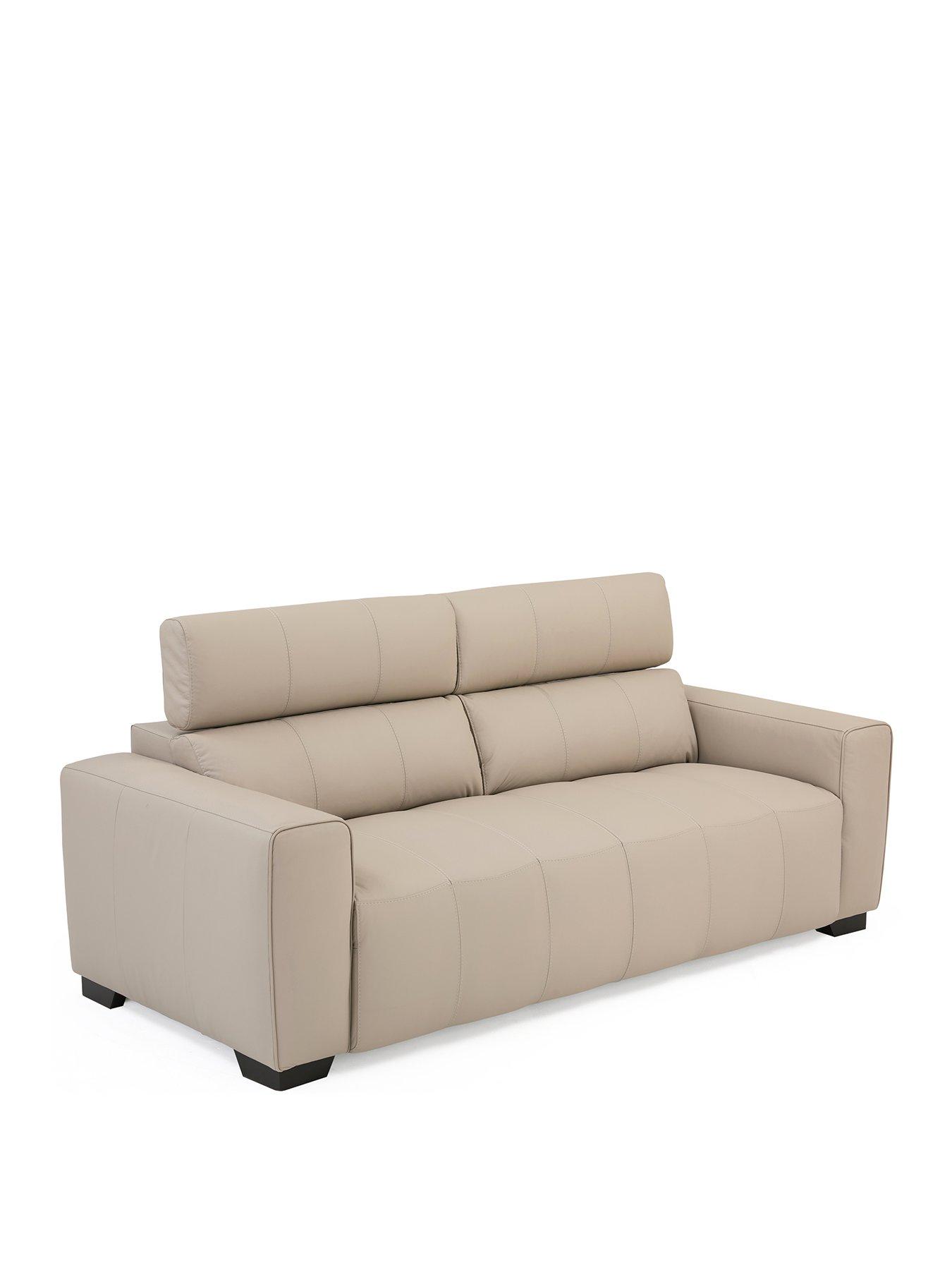  image of very-home-cannes-3-2-seater-leather-sofa-set-buy-amp-save