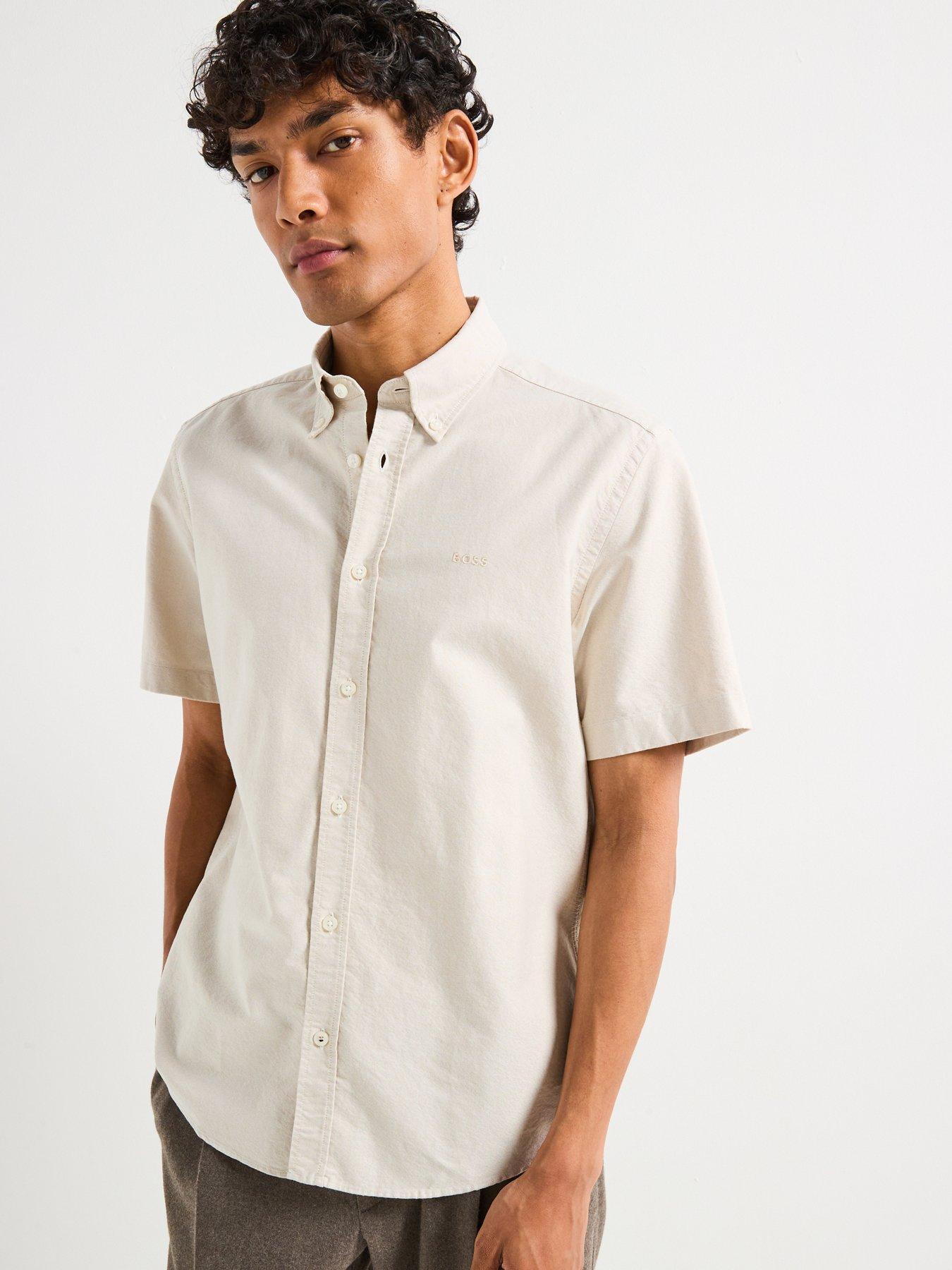 boss-h-liam-regular-fit-oxford-logo-short-sleeve-shirt-light-beige
