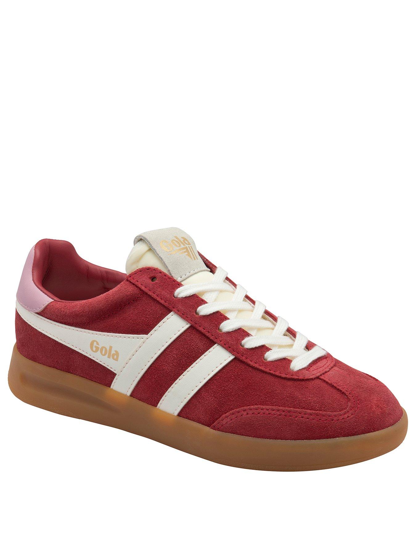  image of gola-womens-cyclone-trainers-off-white-red