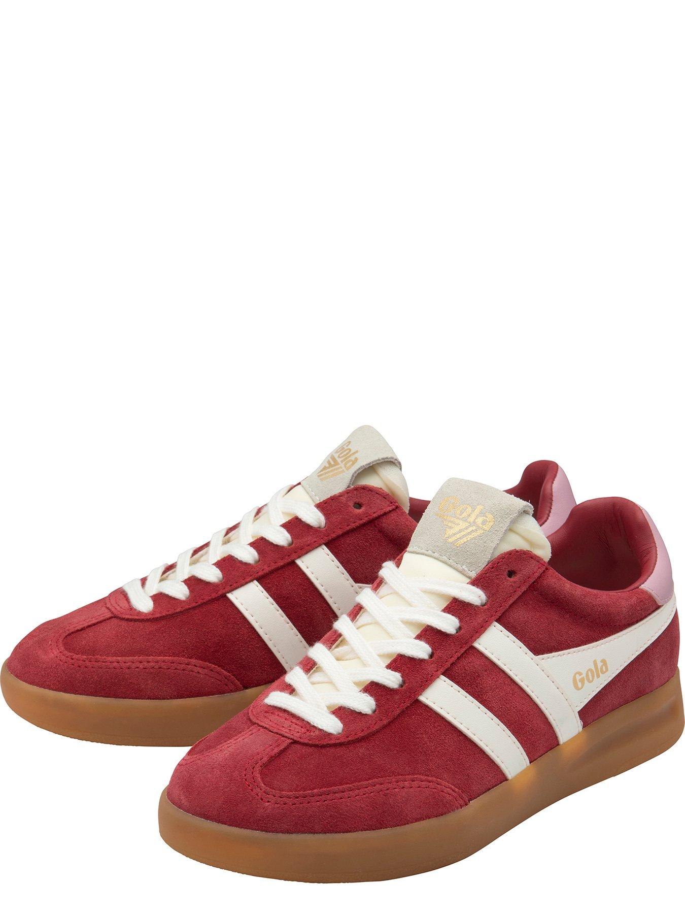  image of gola-womens-cyclone-trainers-off-white-red