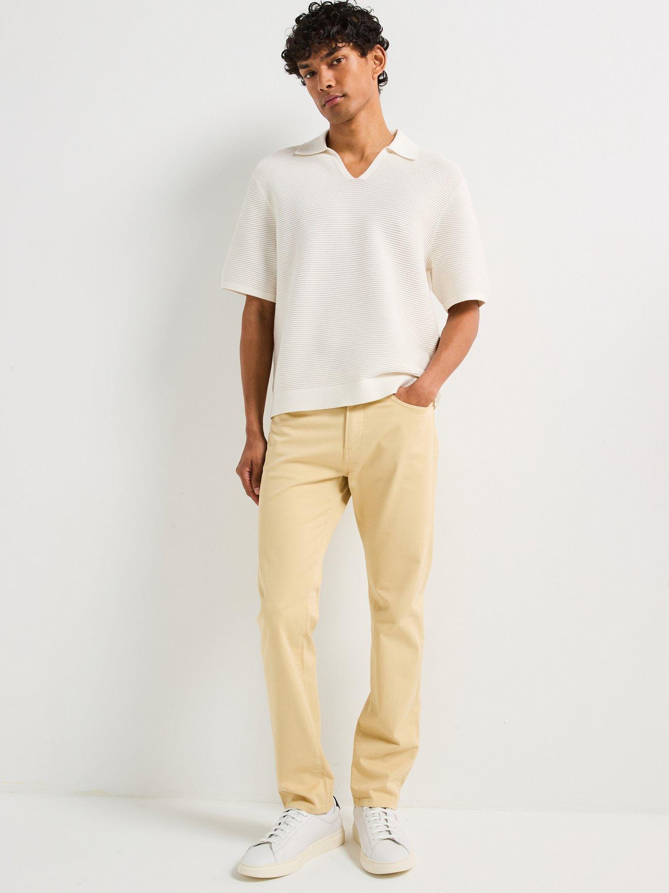  image of boss-h-delaware5-five-pocket-chino-trousers-light-beige