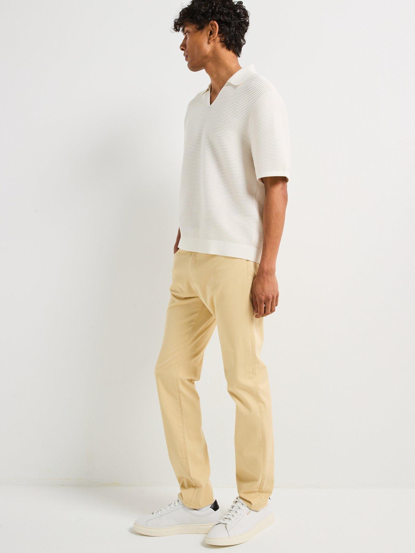  image of boss-h-delaware5-five-pocket-chino-trousers-light-beige