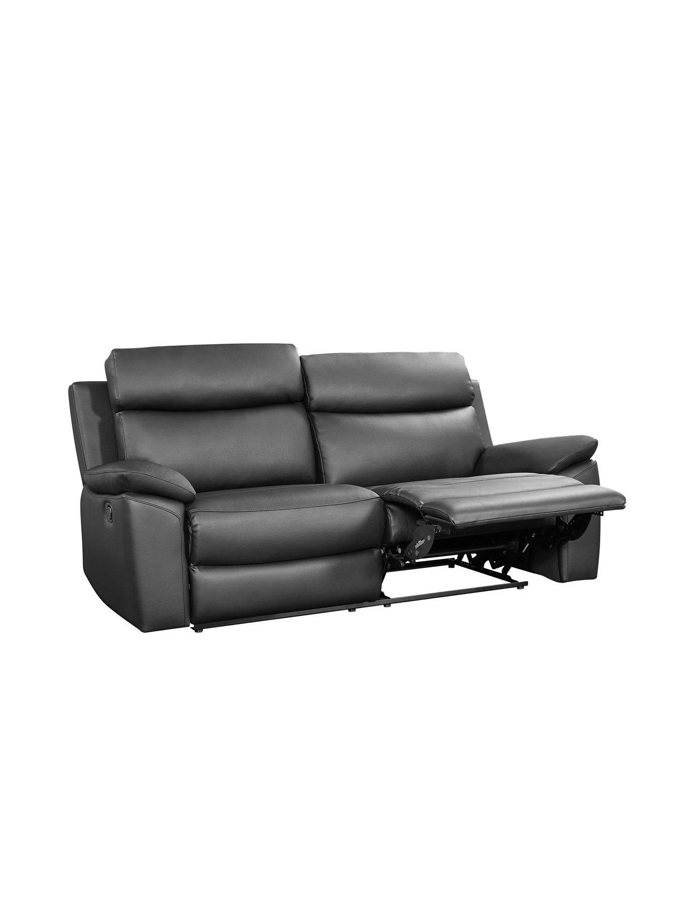 Image 4 of 6 of The Very Collection Edison Luxury Faux Leather 3 + 2 Seater Manual Recliner Sofa Set (Buy &amp; SAVE!) - FSC&reg; Certified