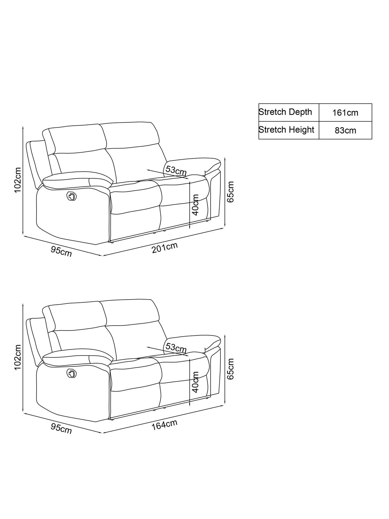 Image 6 of 6 of The Very Collection Edison Luxury Faux Leather 3 + 2 Seater Manual Recliner Sofa Set (Buy &amp; SAVE!) - FSC&reg; Certified