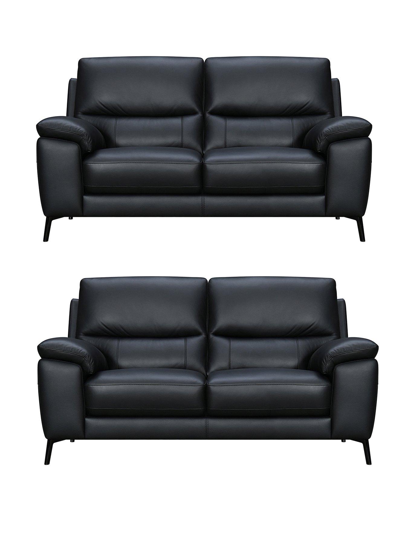  image of very-home-lesta-3-2-seater-leather-sofa-set-buy-amp-save