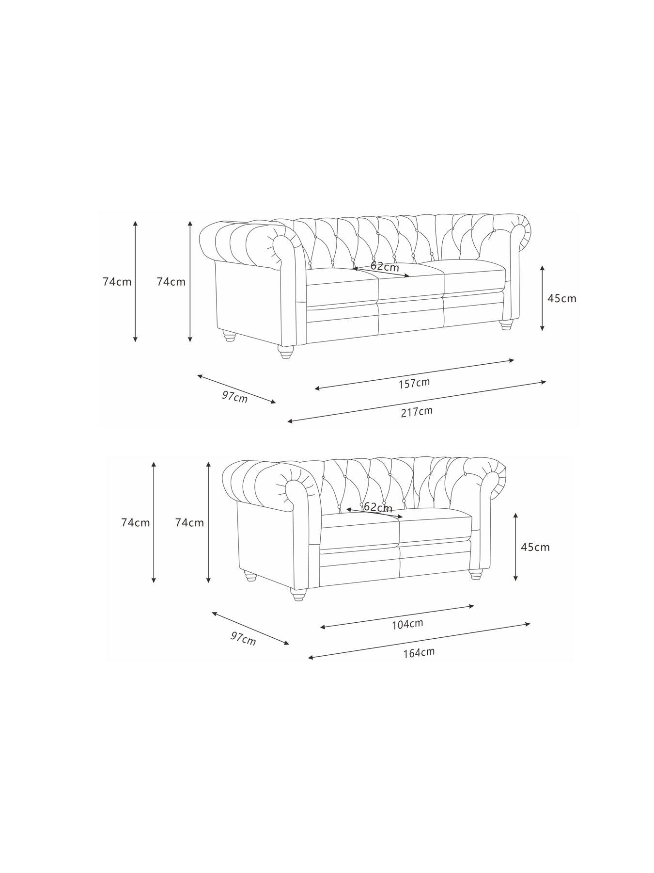 Image 6 of 6 of Very Home Cheltenham 3 + 2 Seater Fabric Sofa Set (Buy &amp; SAVE!)