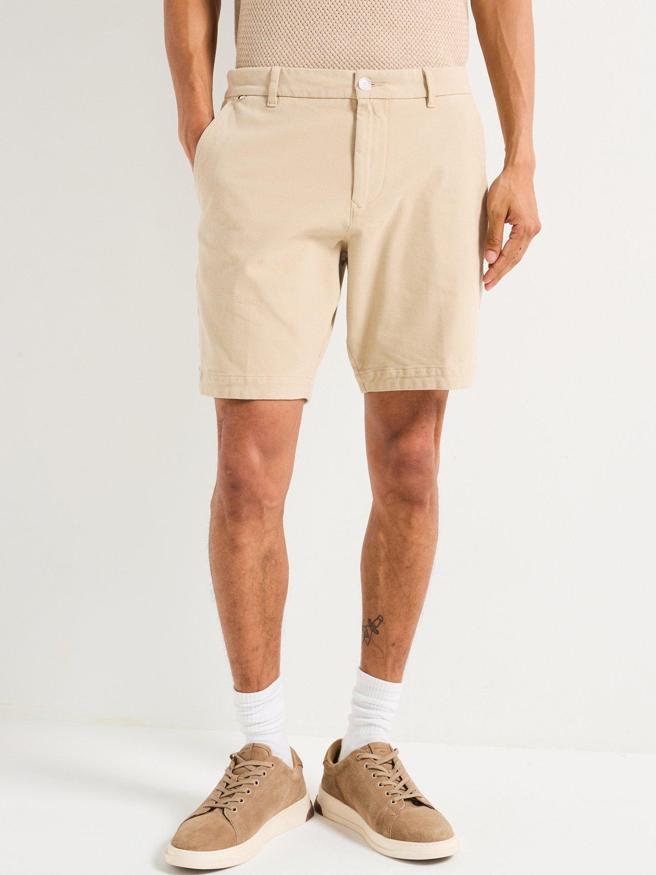 boss-h-kane-slim-fit-pique-textured-shortsnbsp--light-beige