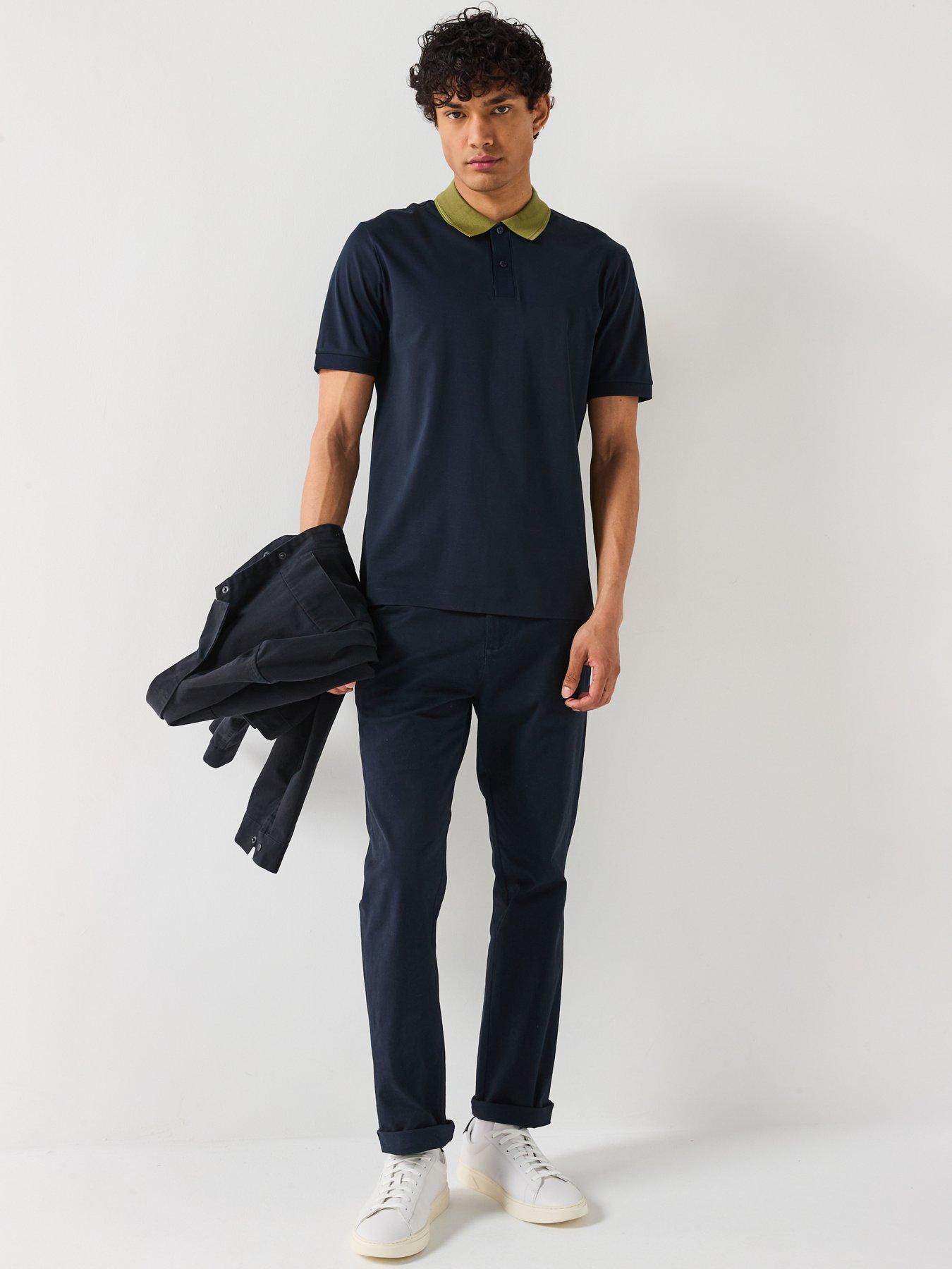  image of boss-h-phillipson-199-contrast-collar-slim-fit-polo-shirt--navy