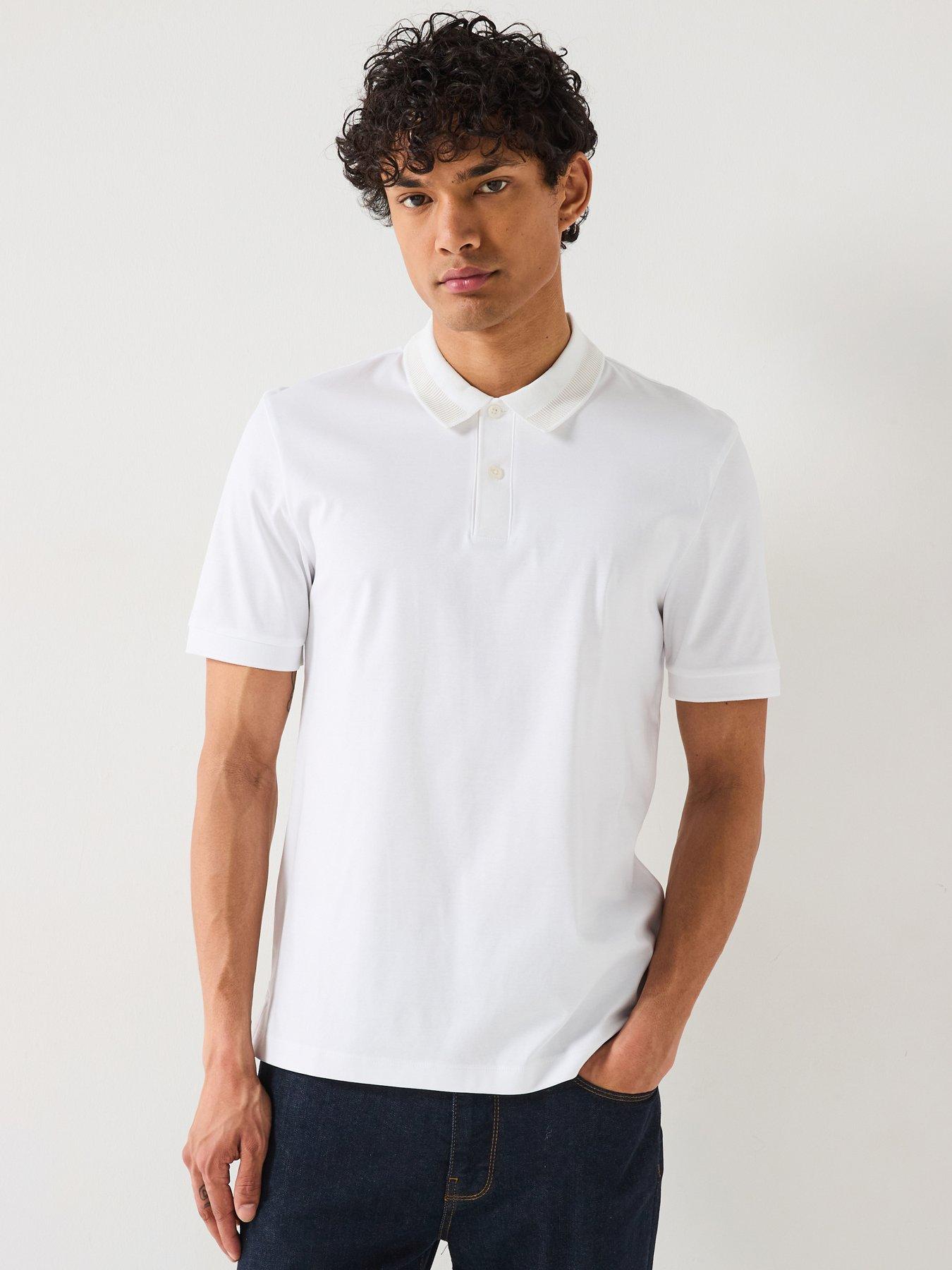  image of boss-h-phillipson-199-contrast-collar-slim-fit-polo-shirt--white