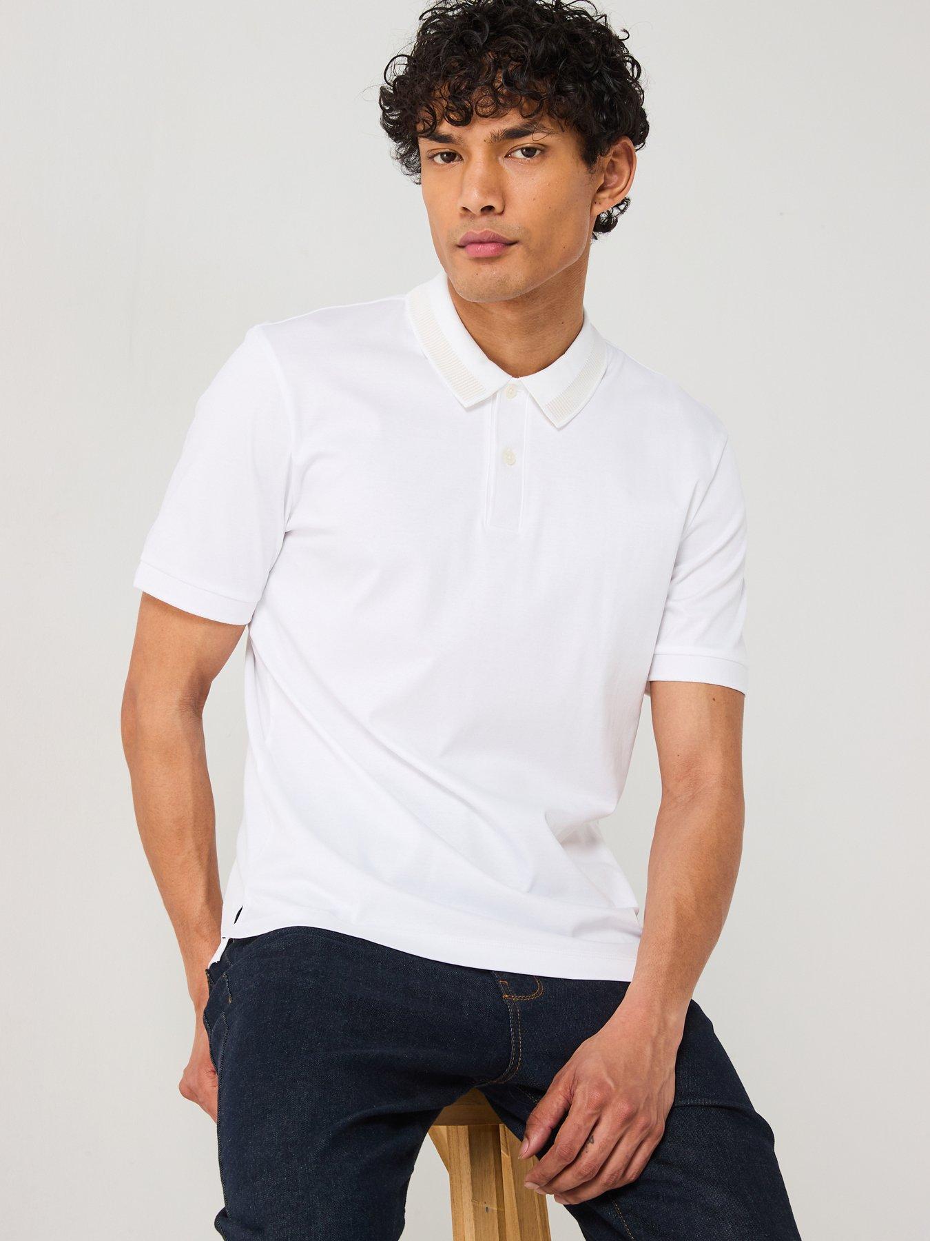  image of boss-h-phillipson-199-contrast-collar-slim-fit-polo-shirt--white