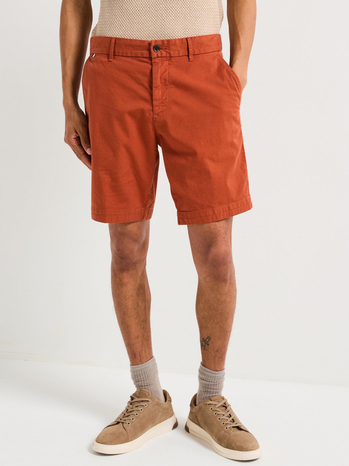 boss-h-slice-slim-fit-chino-shorts-orange