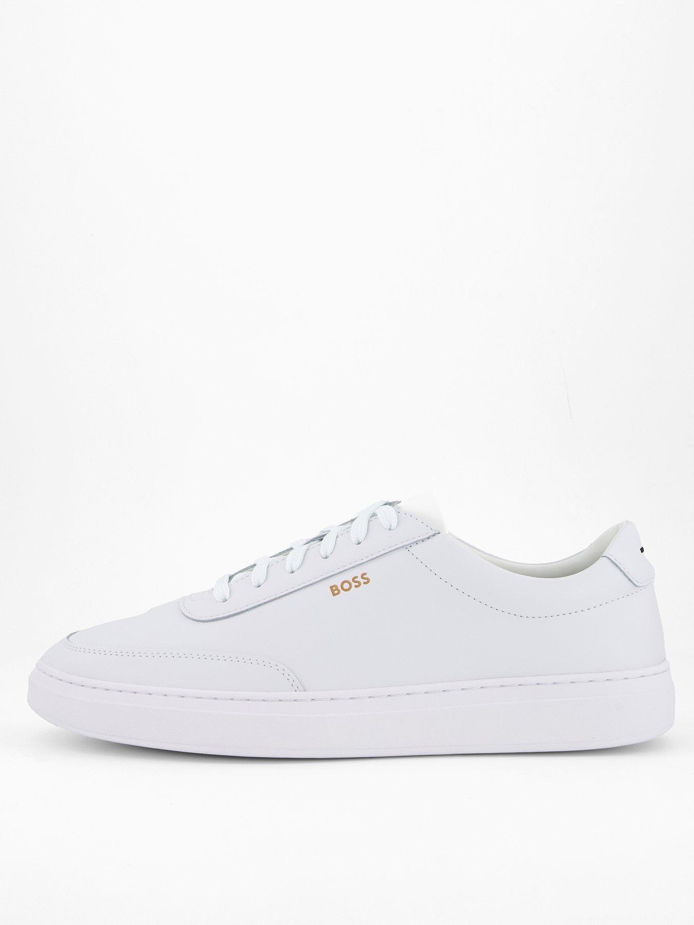undefined Kieran Tennis Leather Trainers - White