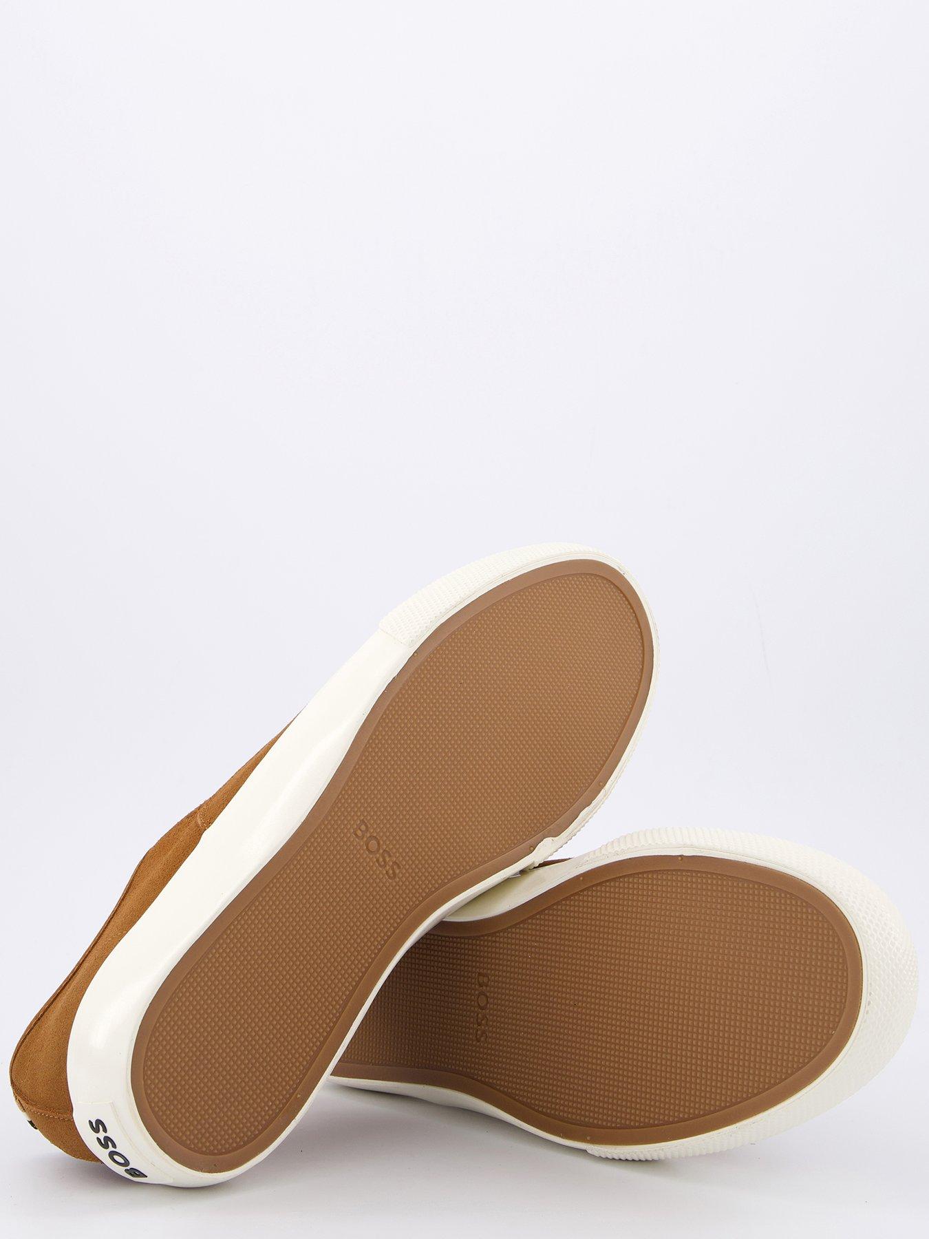  image of boss-aiden-tennis-leather-trainers-brown