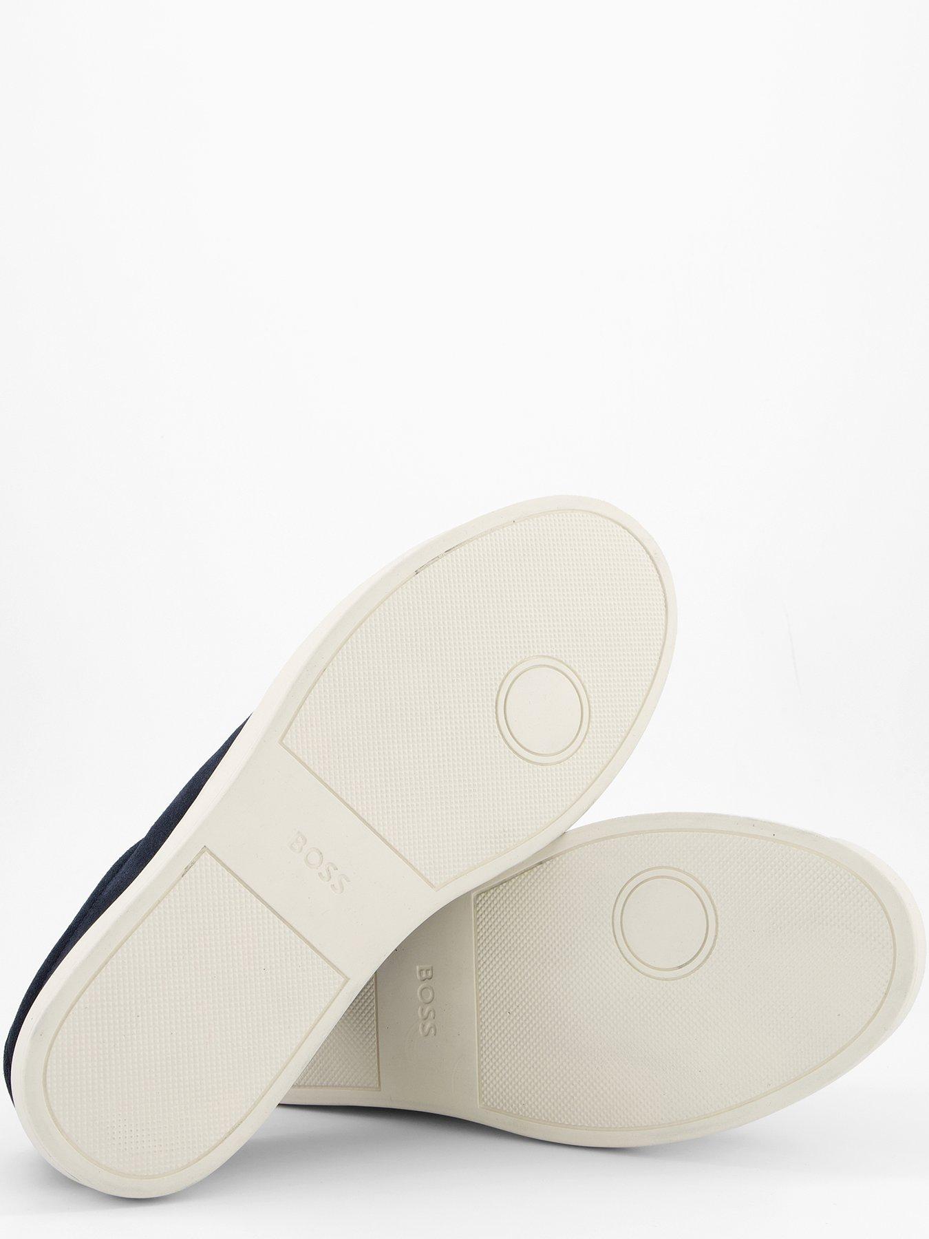  image of boss-kieran-tennis-leather-trainers-dark-blue