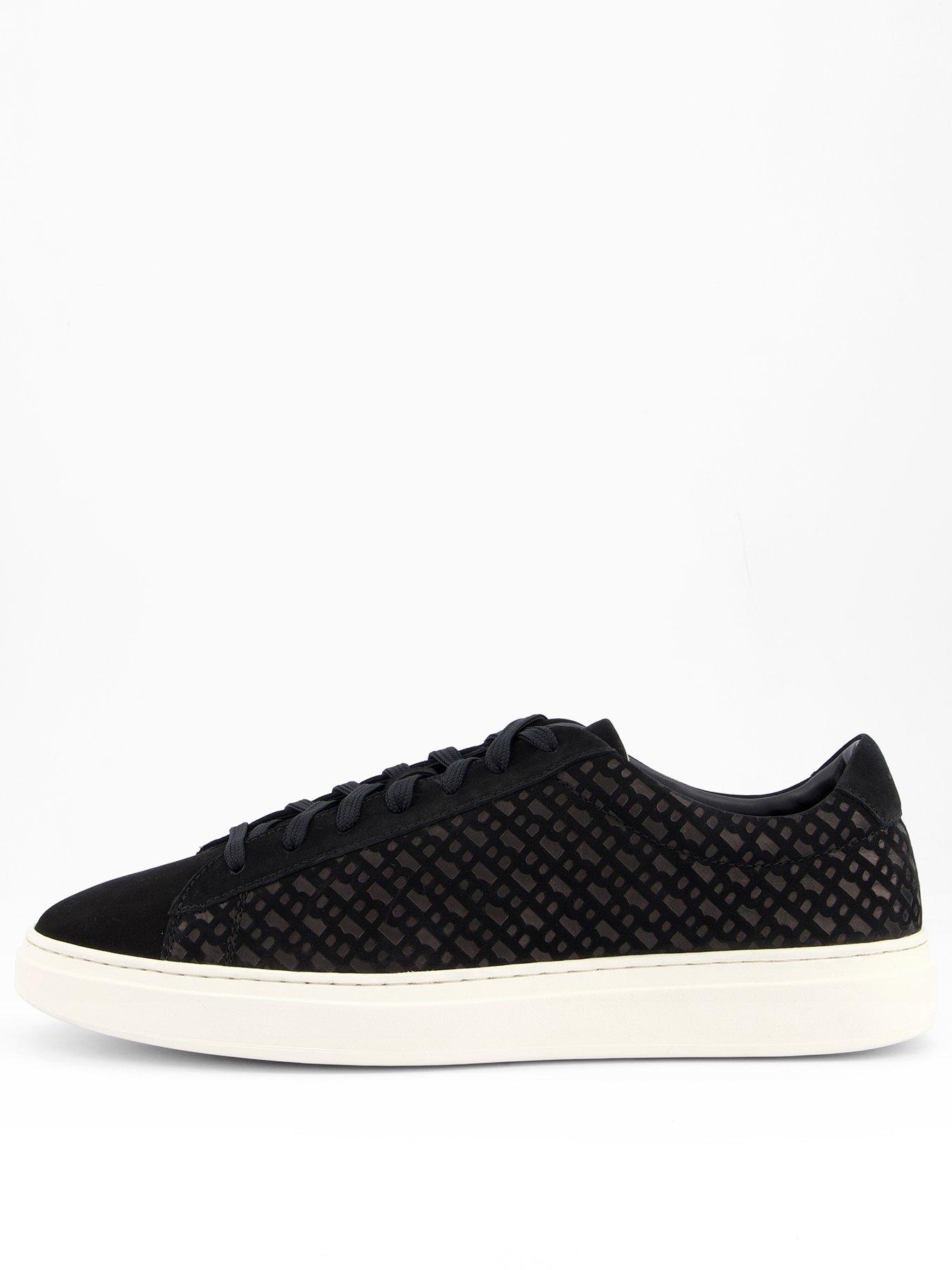 undefined Kieran Tennis Leather Trainers - Black
