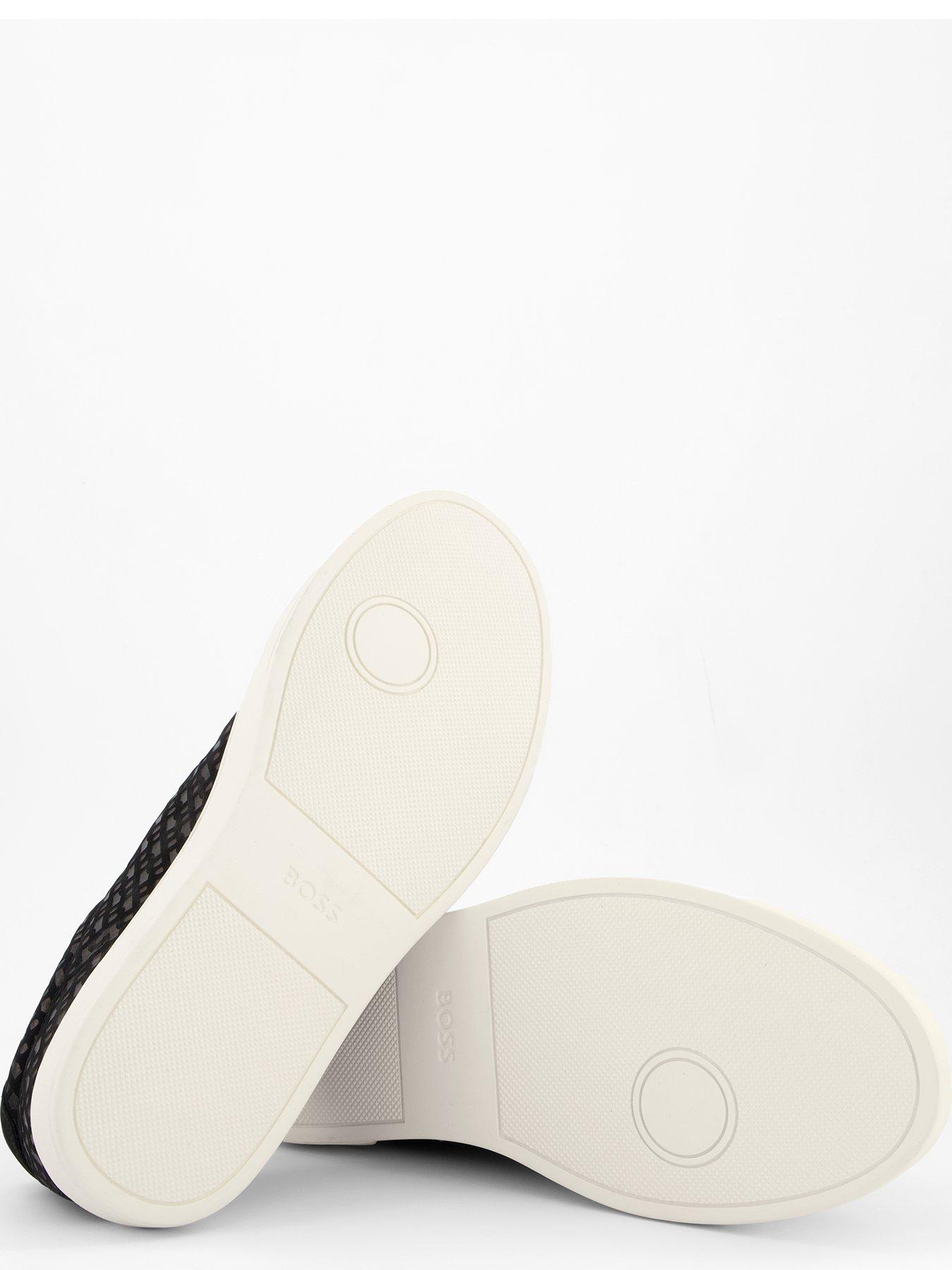 Image 4 of 7 of BOSS Kieran Tennis Leather Trainers - Black