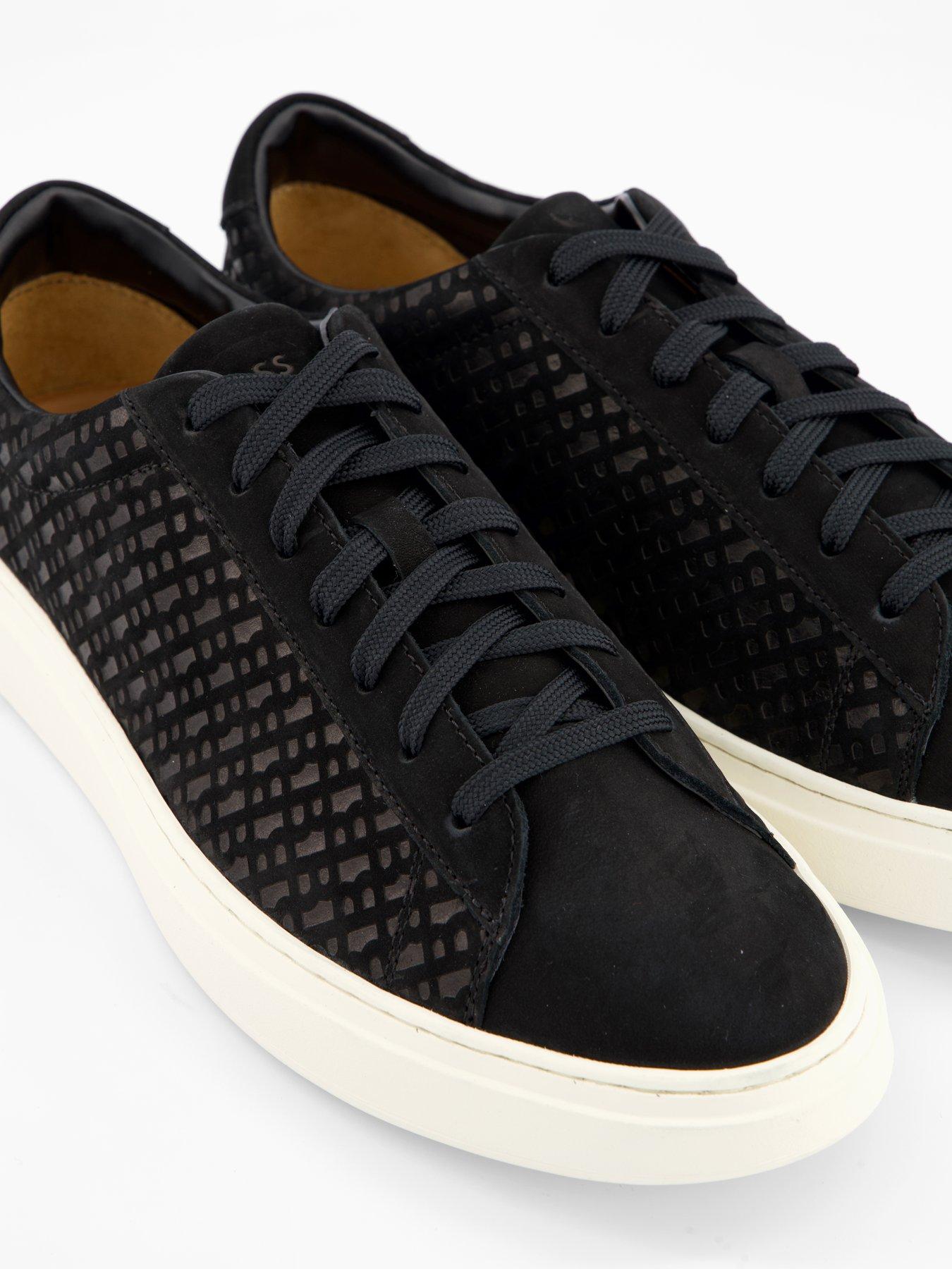 Image 5 of 7 of BOSS Kieran Tennis Leather Trainers - Black