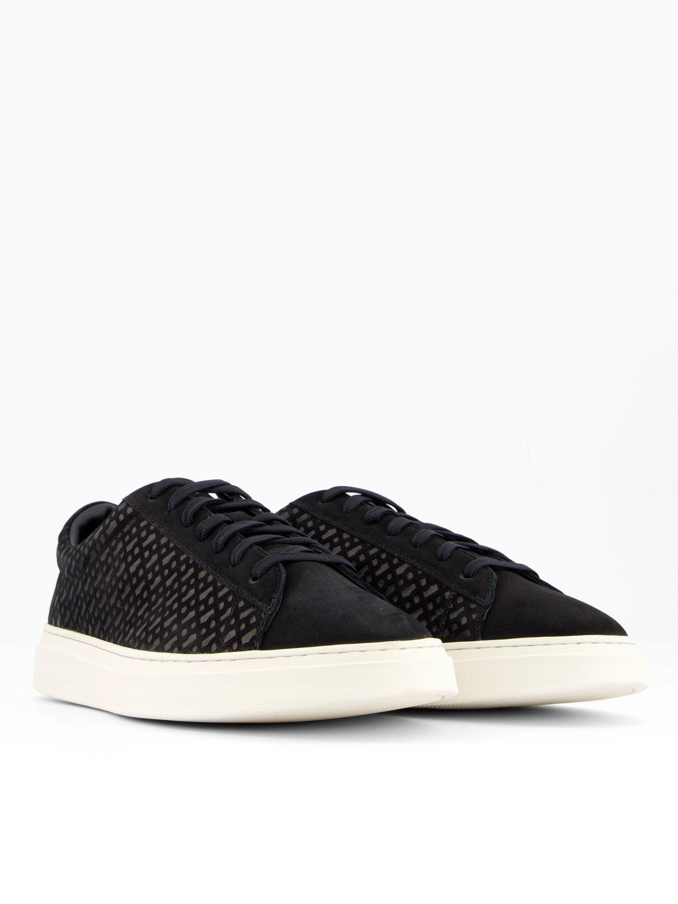 Image 6 of 7 of BOSS Kieran Tennis Leather Trainers - Black