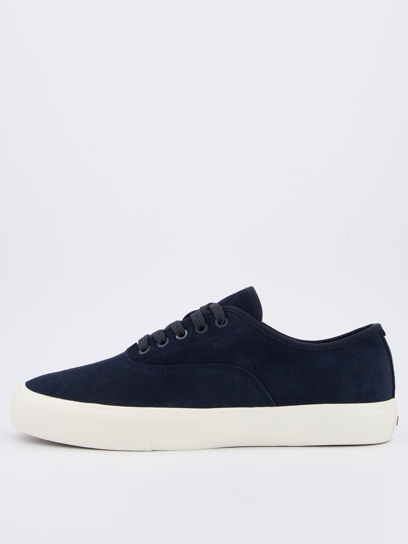  image of boss-aiden-tennis-leather-trainers-dark-blue