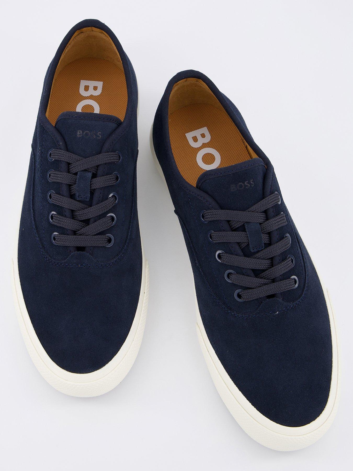  image of boss-aiden-tennis-leather-trainers-dark-blue