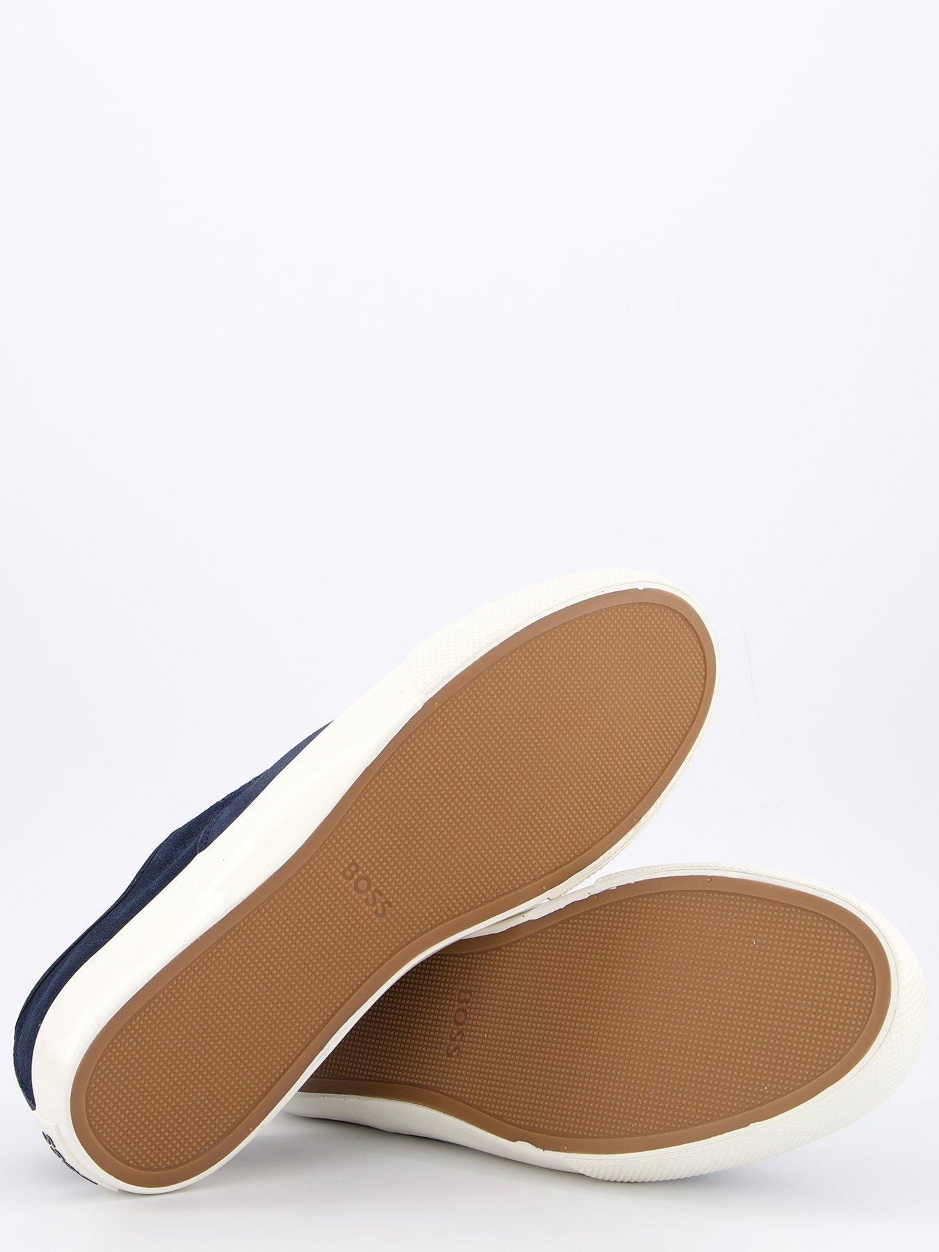  image of boss-aiden-tennis-leather-trainers-dark-blue