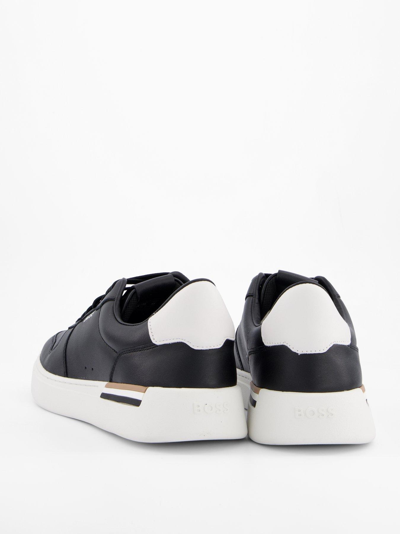 Image 6 of 7 of BOSS Clint Tennis Leather Trainers - Black