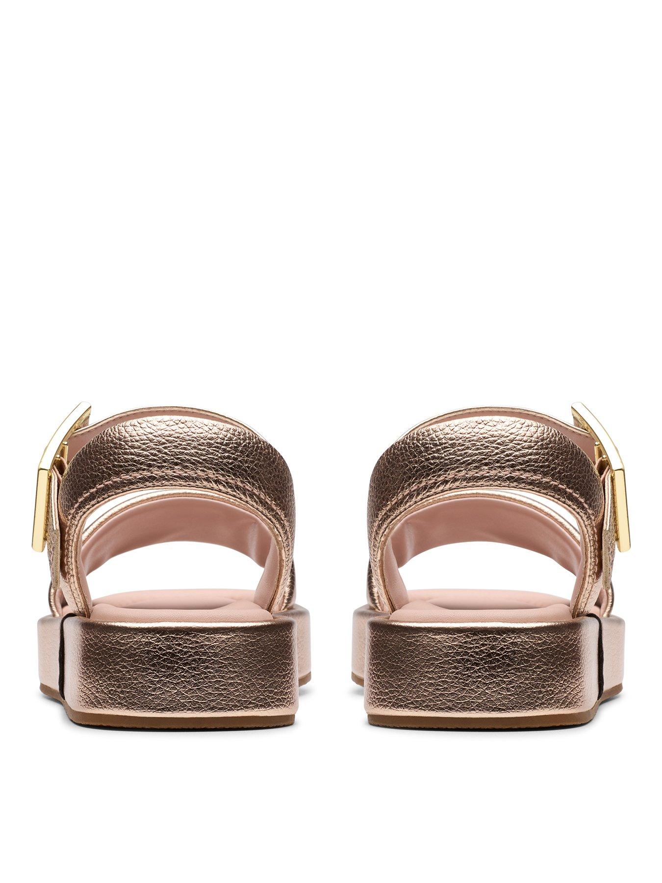 Image 3 of 7 of Clarks Alda Strap Sandals - Gold