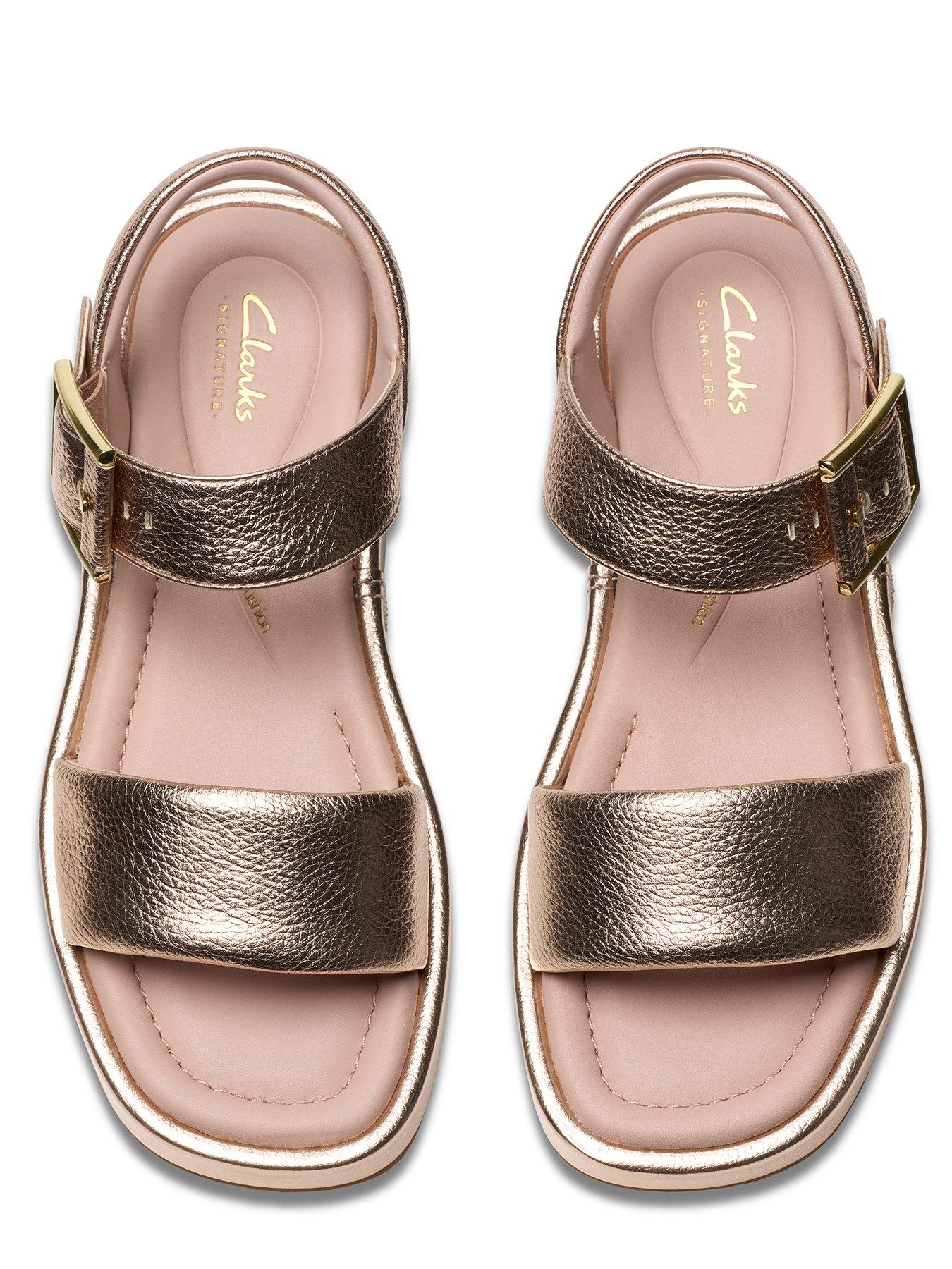 Image 4 of 7 of Clarks Alda Strap Sandals - Gold