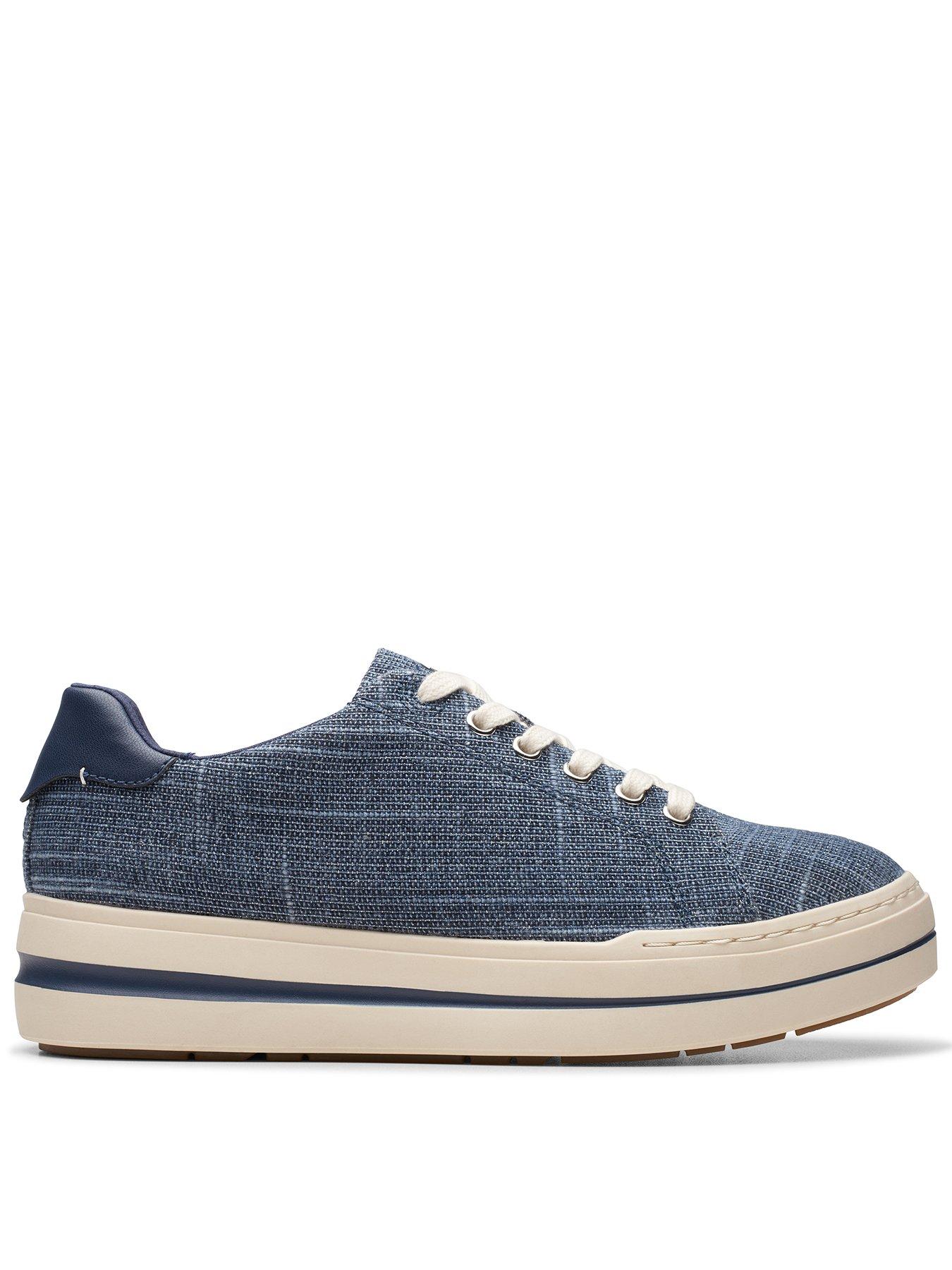  image of clarks-audreigh-sun-textile-trainer-navy