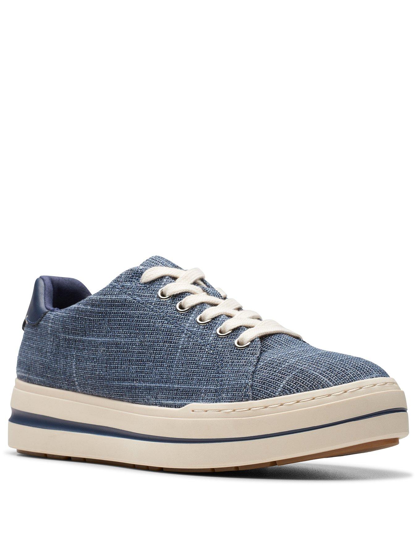  image of clarks-audreigh-sun-textile-trainer-navy