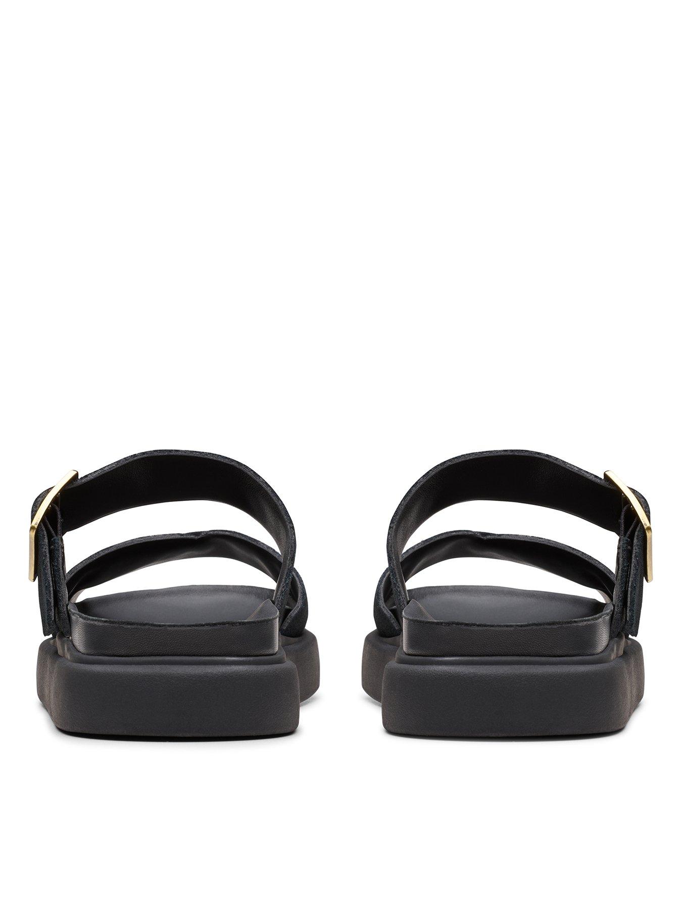  image of clarks-aristella-mule-suede-sandal-black