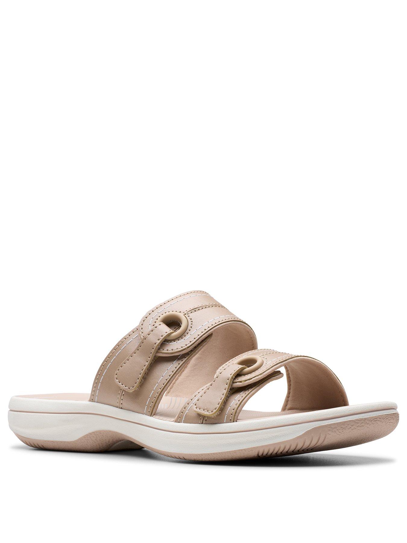  image of clarks-brinkley-maye-cushion-soft-sandal-sand